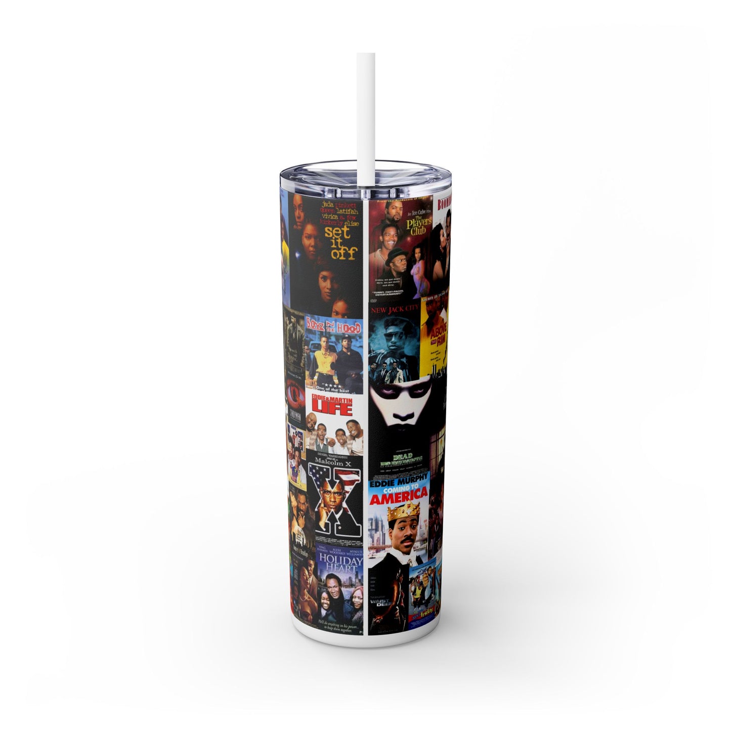 Classic Black Movies Tumbler with Straw, 20oz