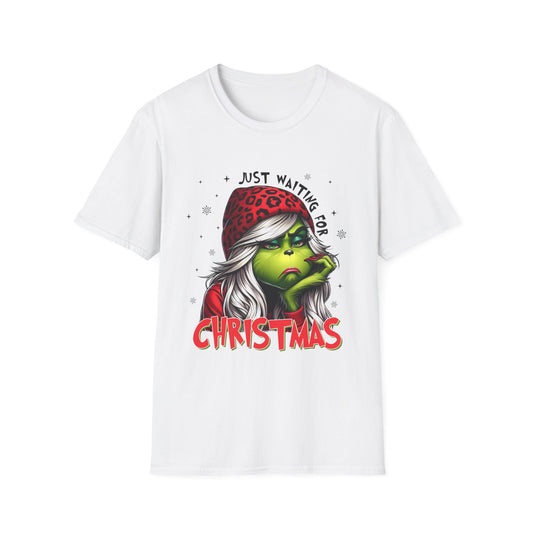 Grinch Chick Just Waiting For Christmas Softstyle T-Shirt