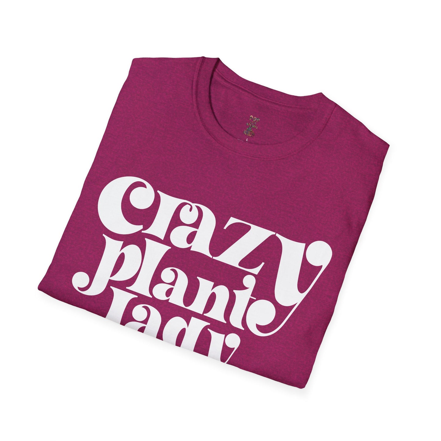 Crazy Plant Lady White Unisex Softstyle T-Shirt
