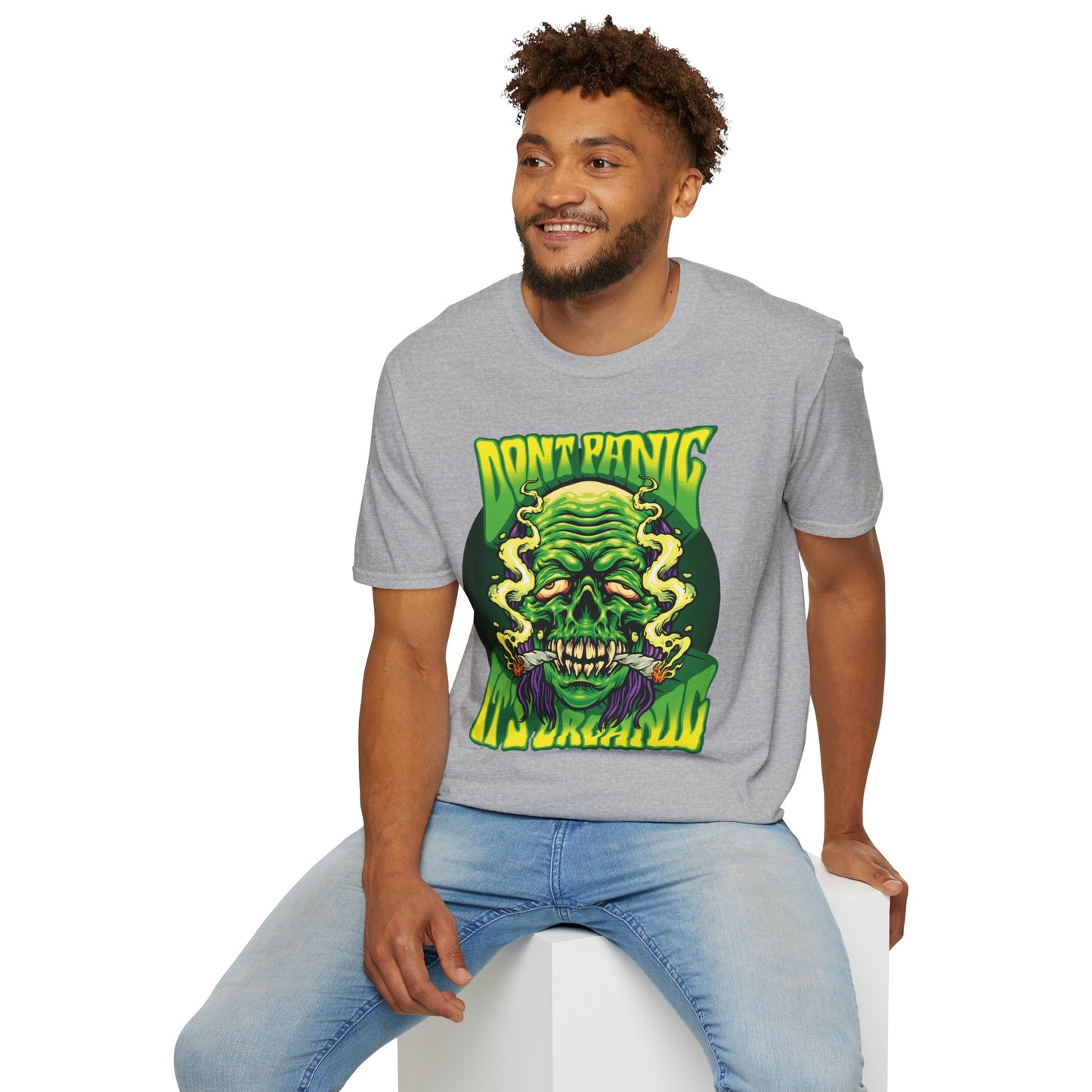 Don't Panic it's Organic Unisex Softstyle T-Shirt