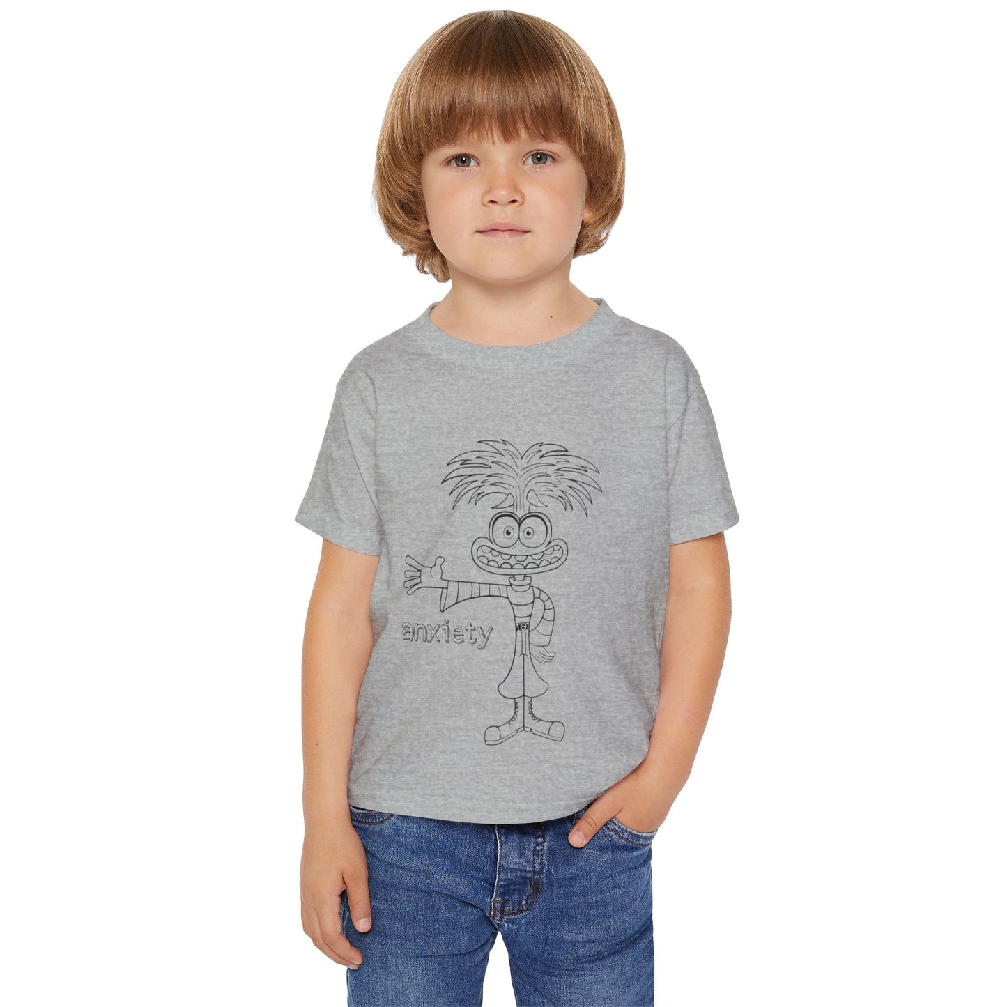 Anxiety Coloring Shirt Heavy Cotton™ Toddler T-shirt