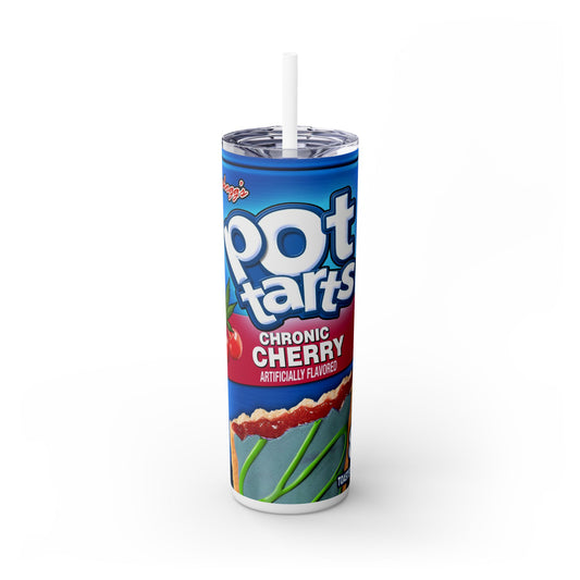 Pot Tart Chronic Cherry Tumbler with Straw, 20oz