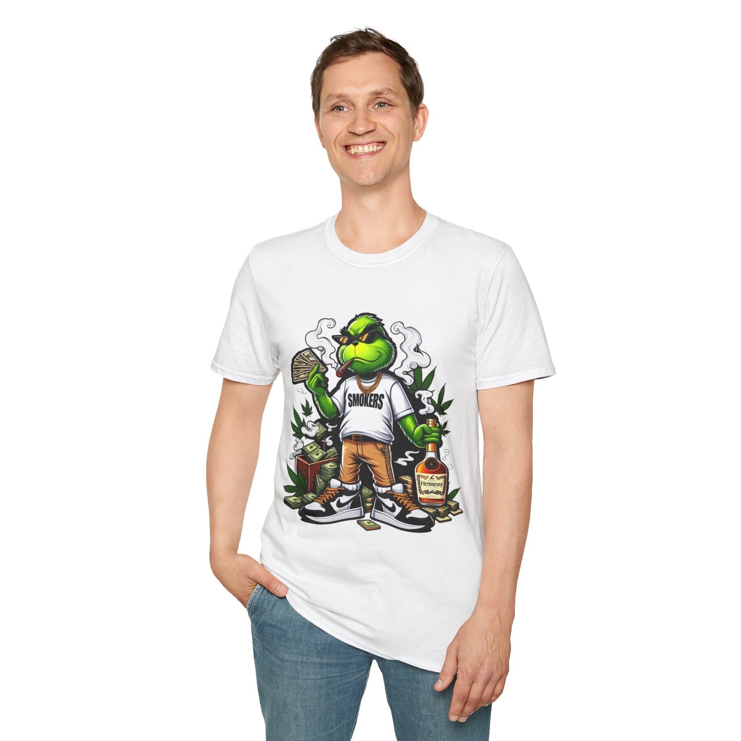 Smokers Grinch Softstyle T-Shirt