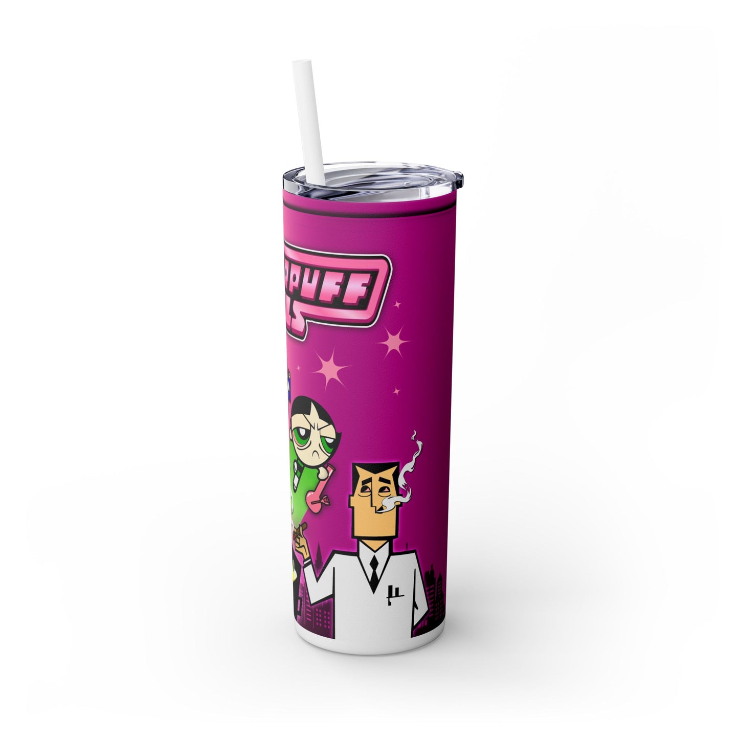 Flowerpuff Girls Tumbler with Straw, 20oz