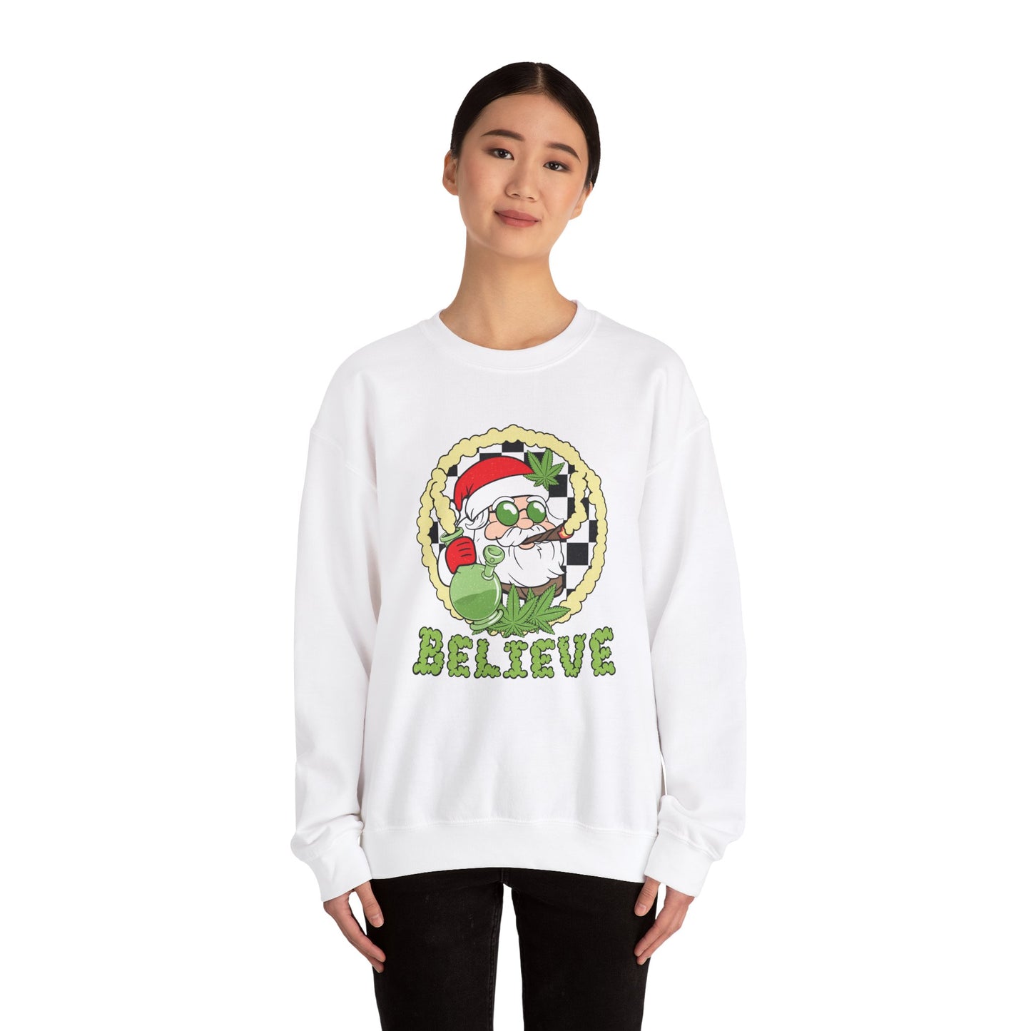 420 Christmas Believe Unisex Heavy Blend™ Crewneck Sweatshirt