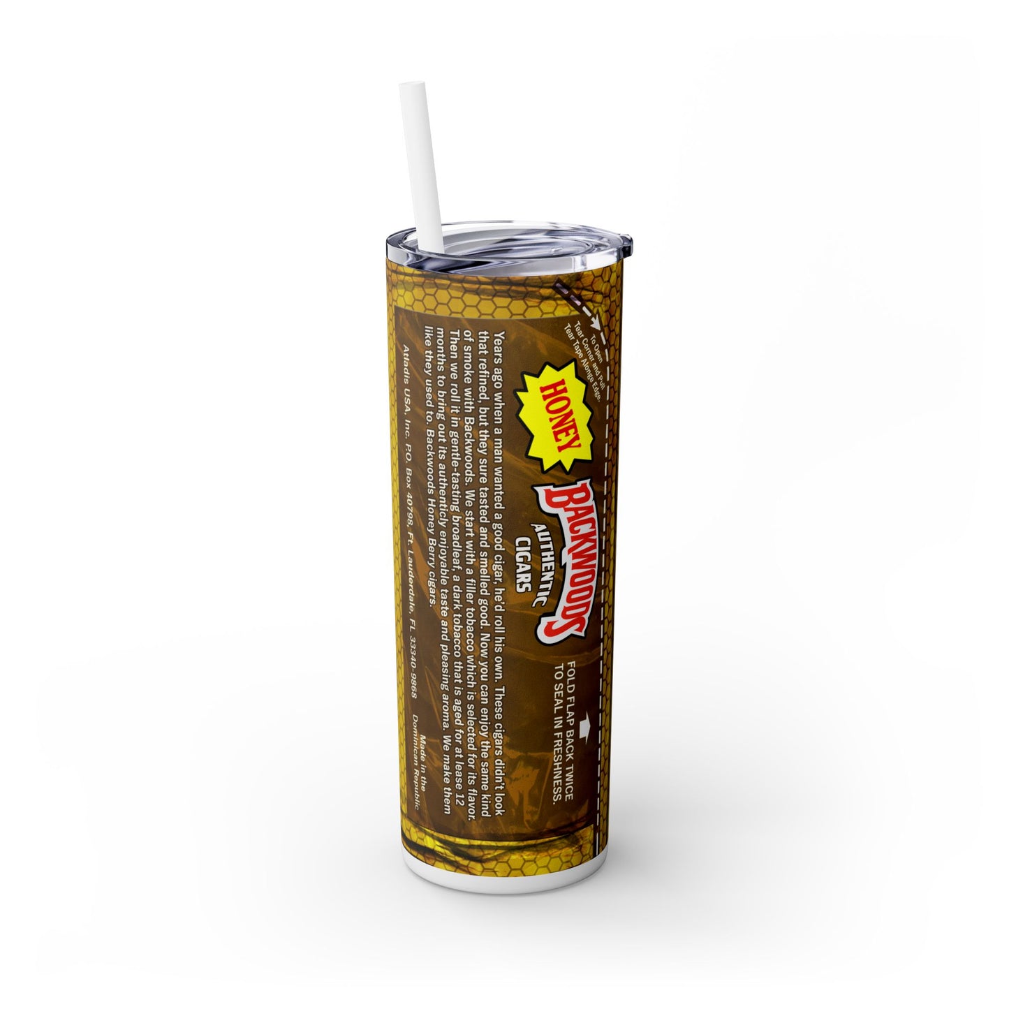 Gold Backwoods Tumbler with Straw, 20oz