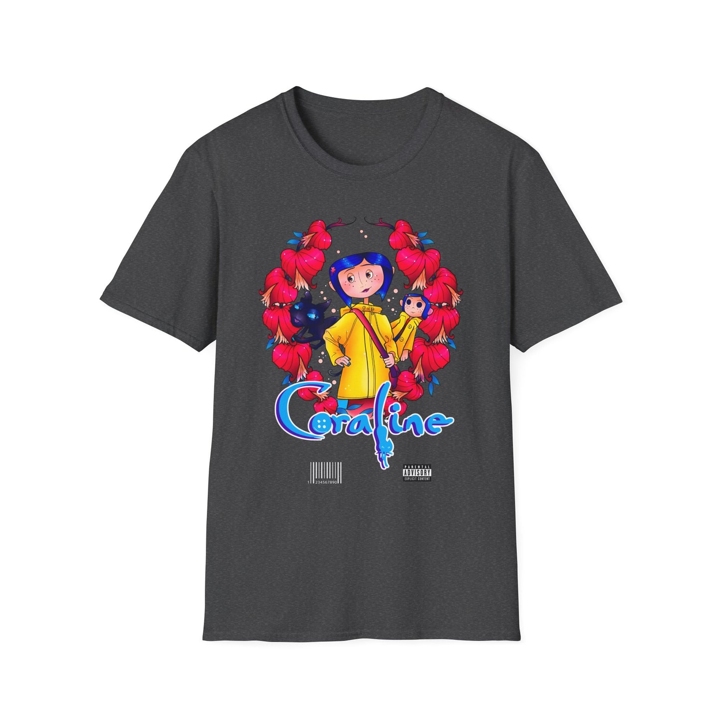 Coraline Yellow Rain Coat Unisex Softstyle T-Shirt