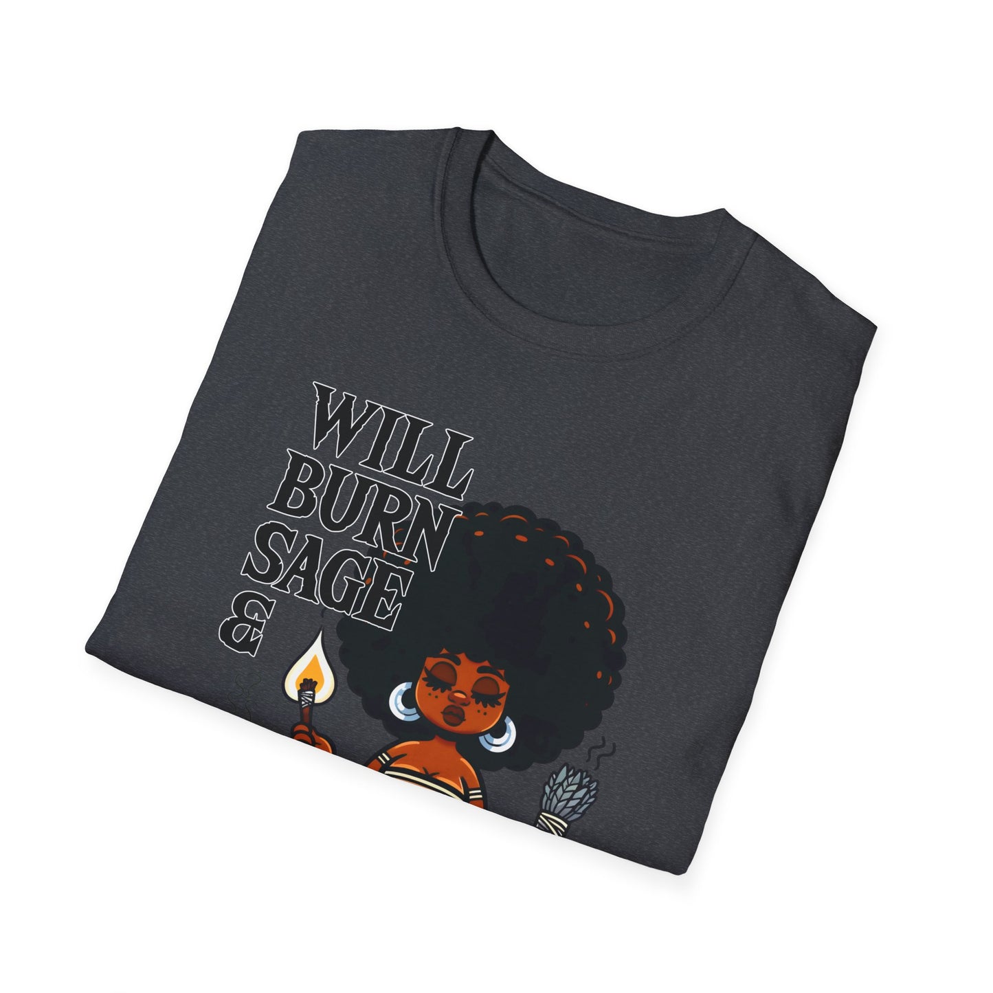 Will Burn Sage and Bridges Black Softstyle T-Shirt