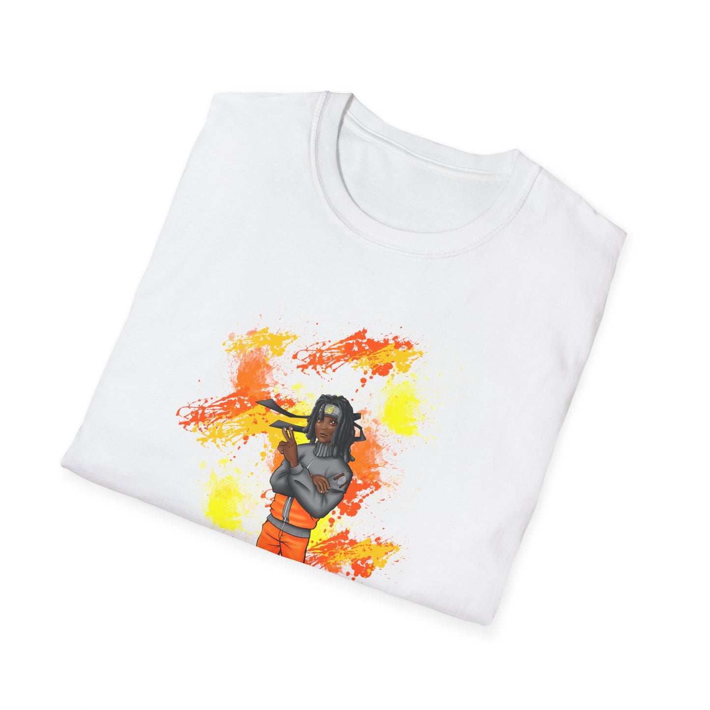 Melanin Naruto Unisex Softstyle T-Shirt