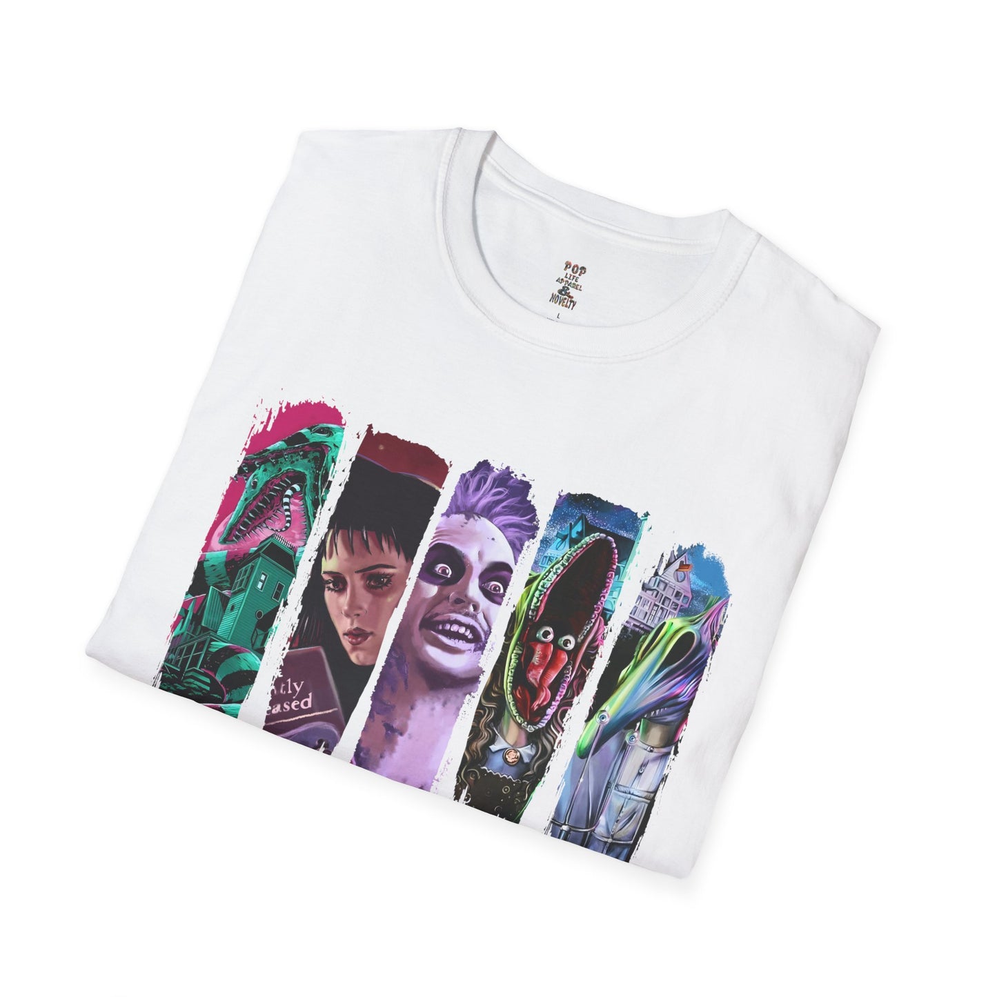 Beetlejuice Character Collage Unisex Softstyle T-Shirt