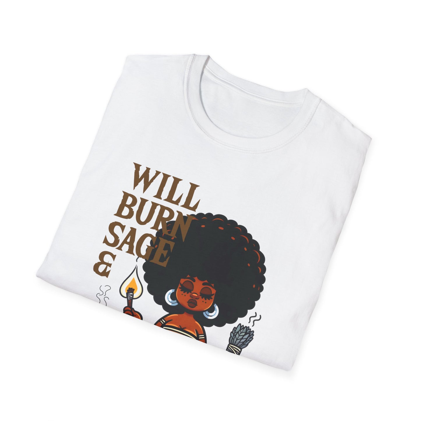 Will Burn Sage and Bridges Brown Softstyle T-Shirt