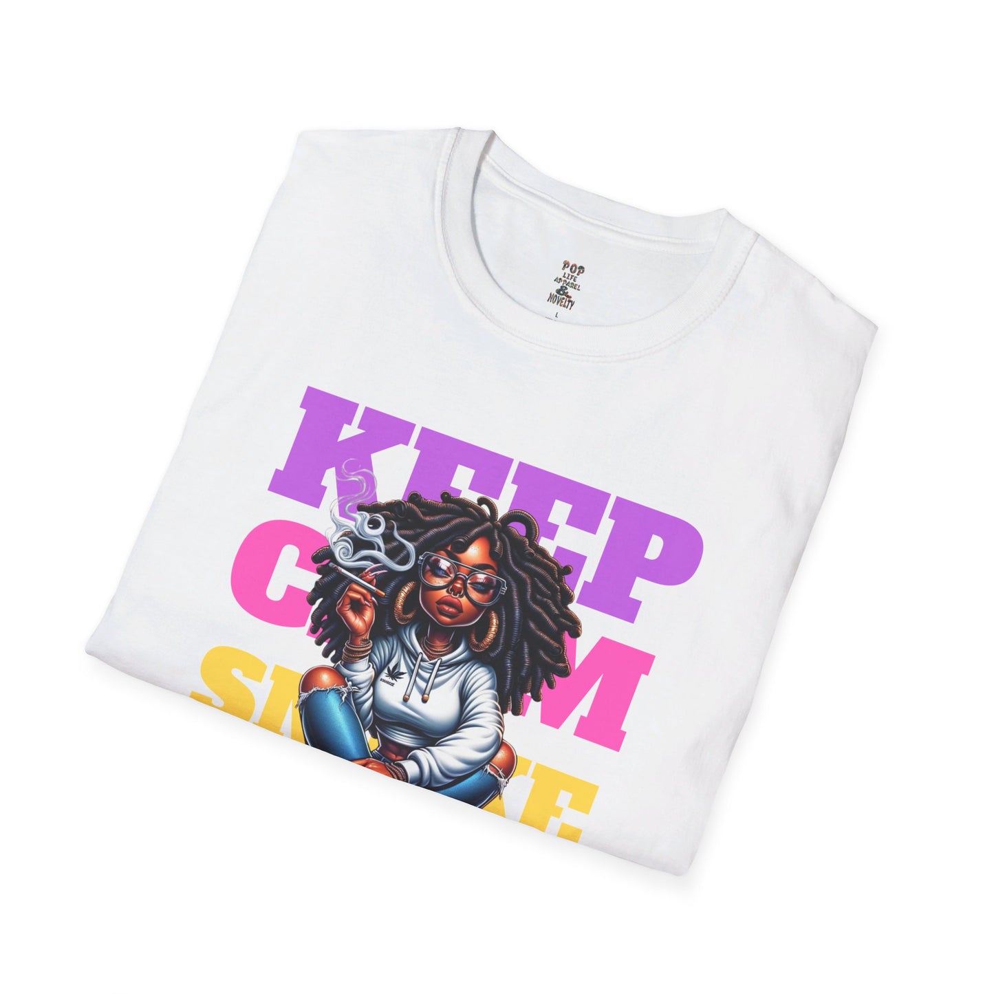 Keep Clam Smoke Weed Softstyle T-Shirt