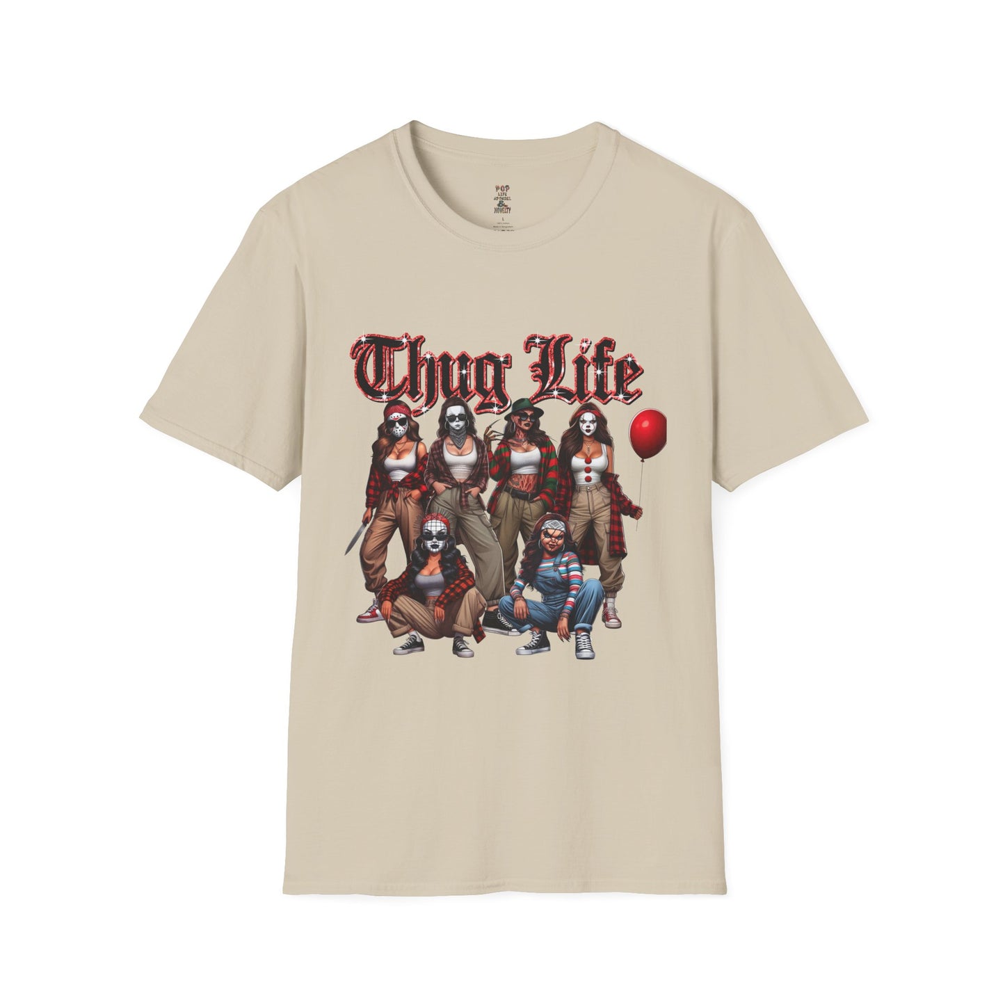Female Horror Thug Life Unisex  Softstyle T-Shirt
