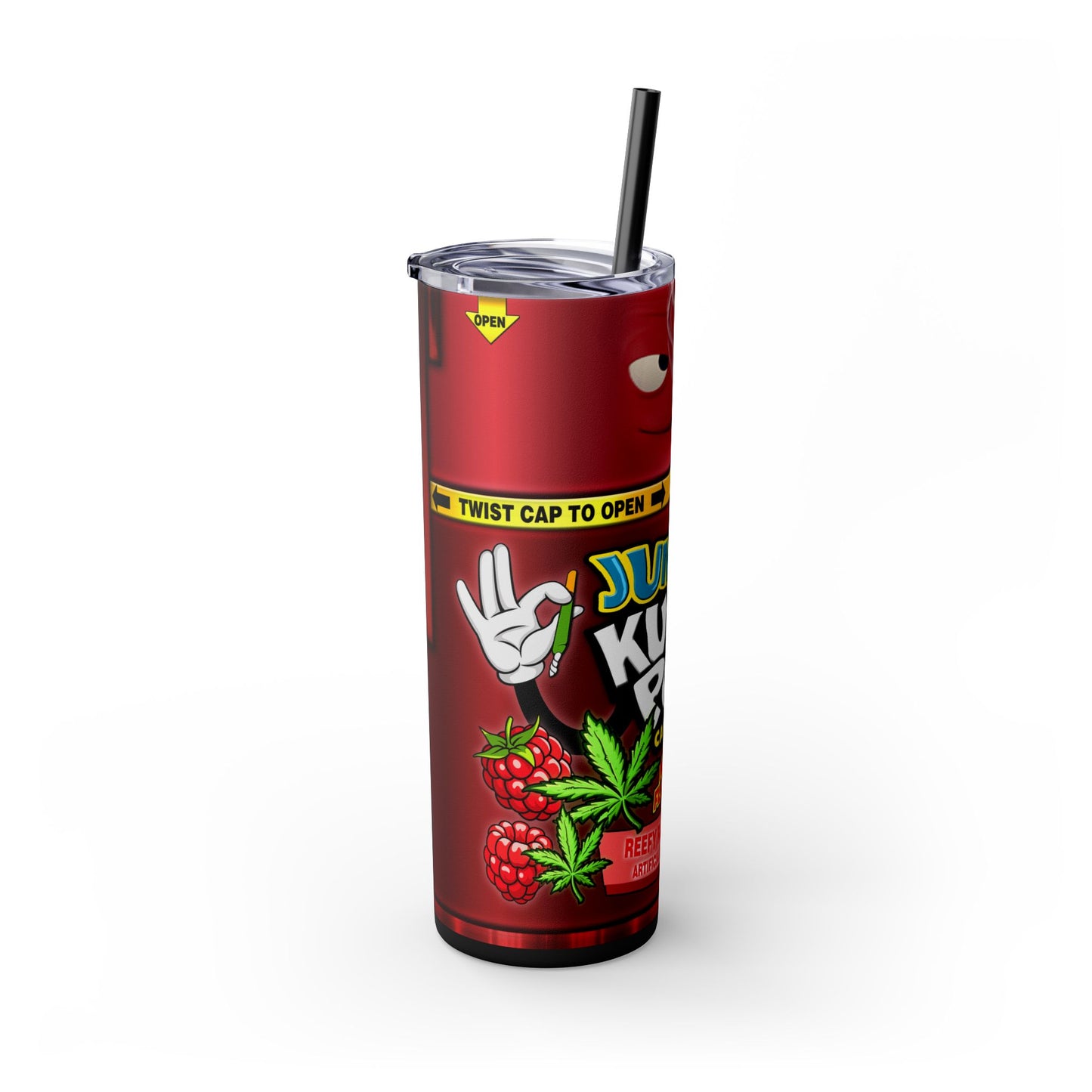 Jumbo Kush Pops Reefy Raspberry Tumbler with Straw, 20oz