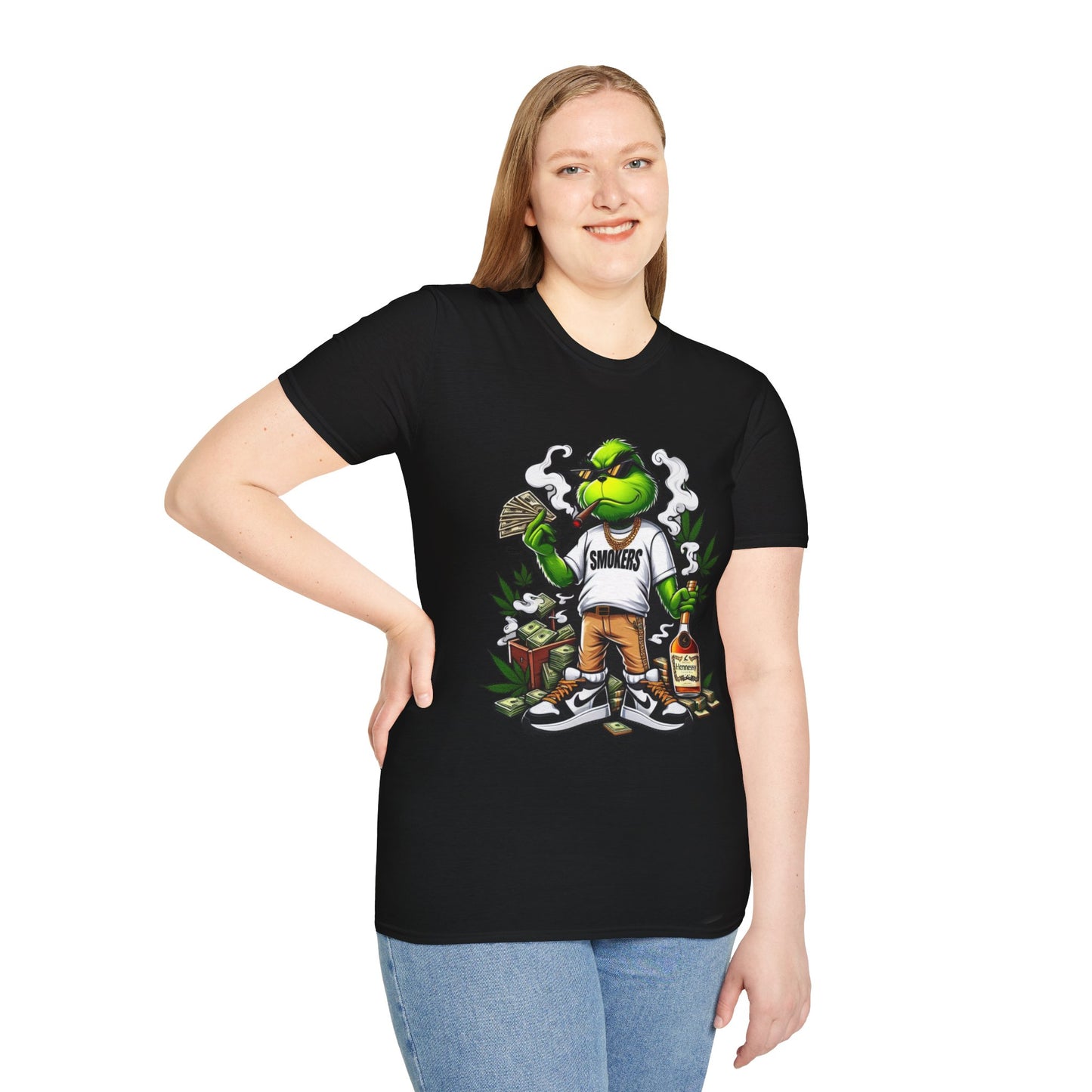 Smokers Grinch Softstyle T-Shirt