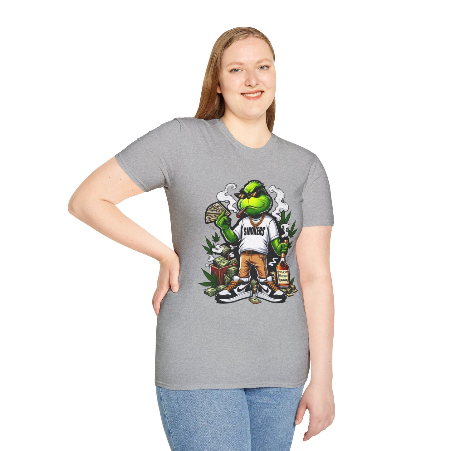 Smokers Grinch Softstyle T-Shirt