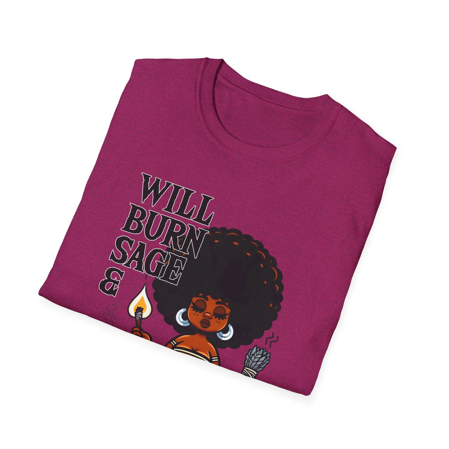 Will Burn Sage and Bridges Black Softstyle T-Shirt