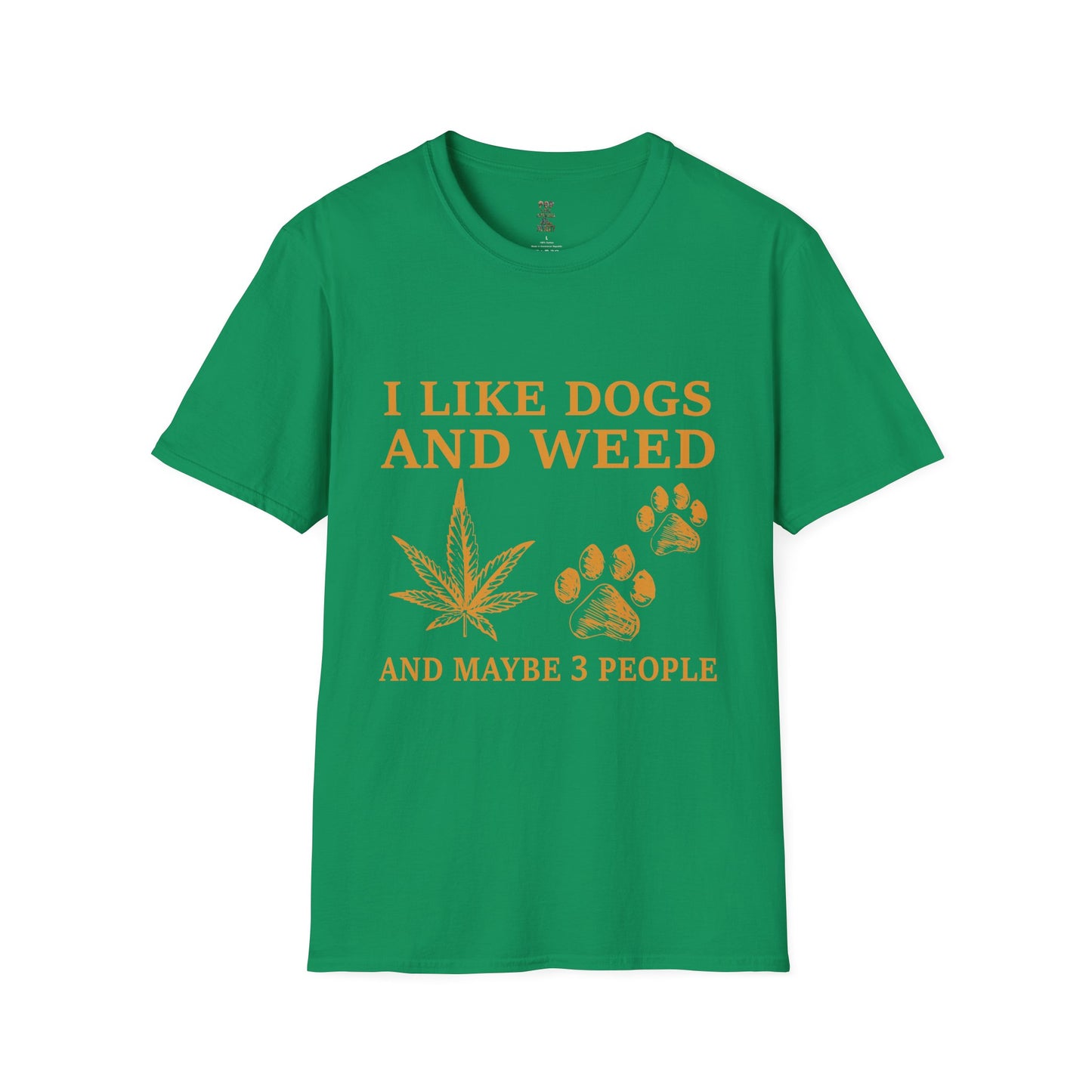 I Like Dogs and Weed Unisex Softstyle T-Shirt