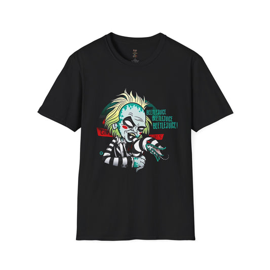 Beetlejuice Characature Unisex Softstyle T-Shirt