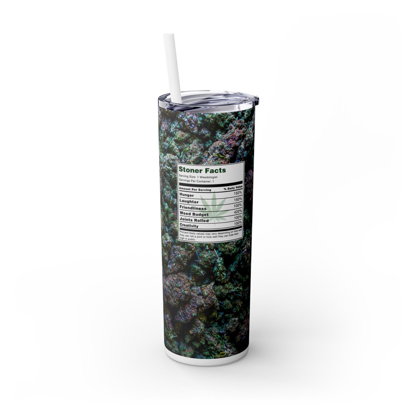 Cannabis High Time Tumbler with Straw, 20oz