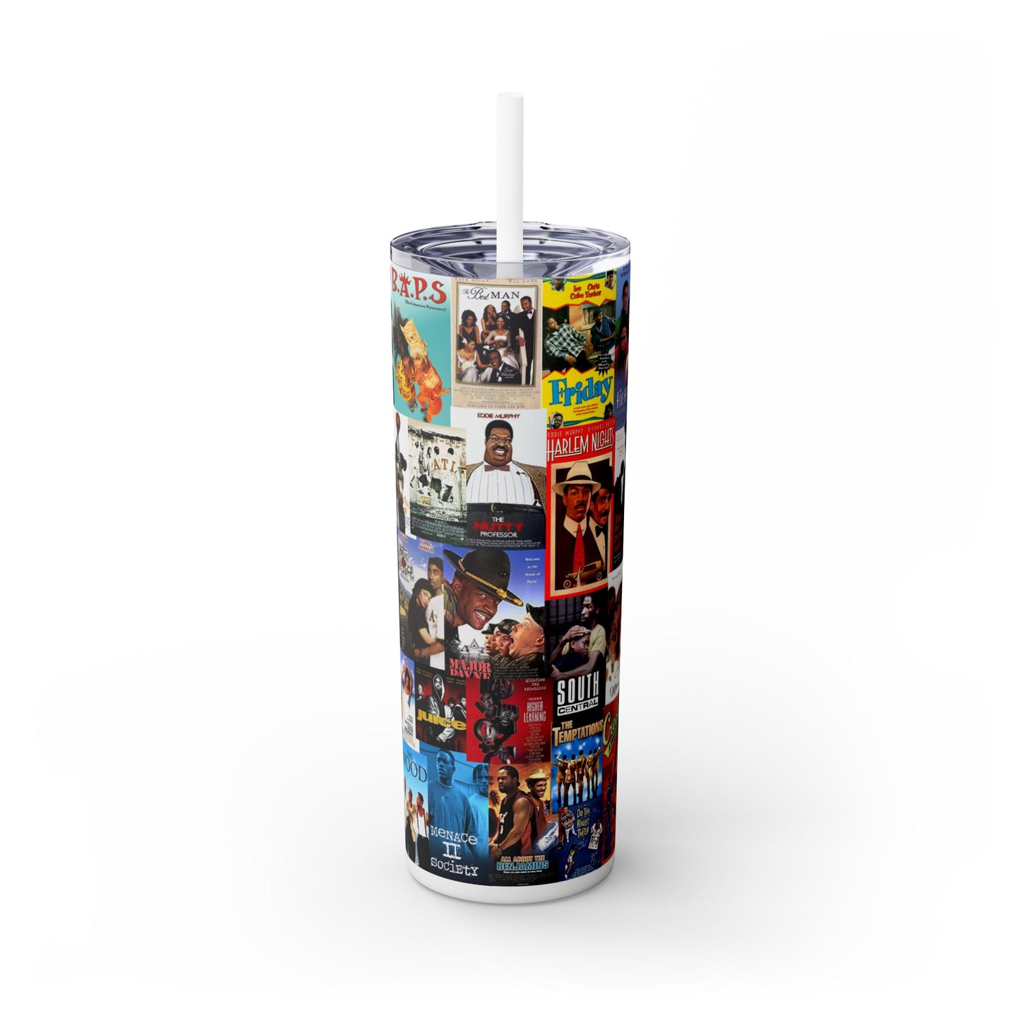 Classic Black Movies Tumbler with Straw, 20oz