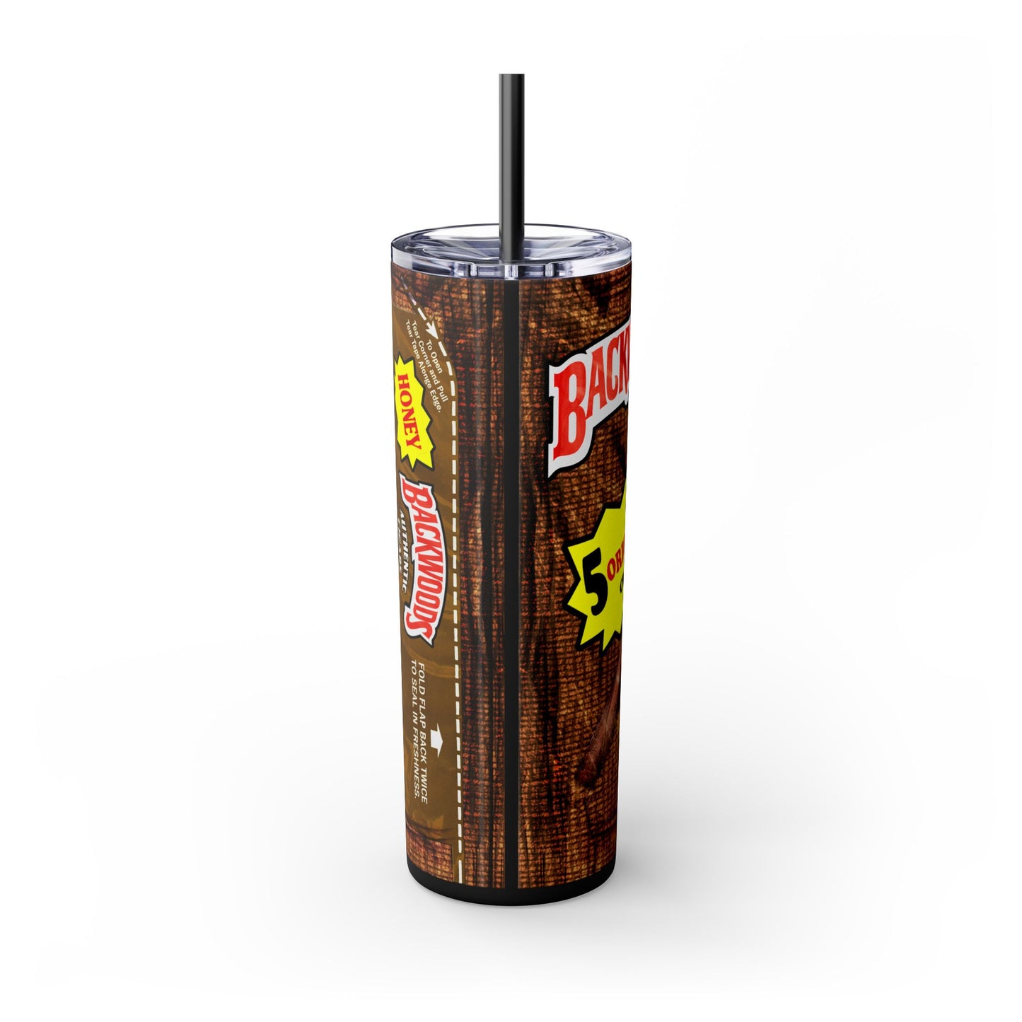 Brown Backwoods Tumbler with Straw, 20oz