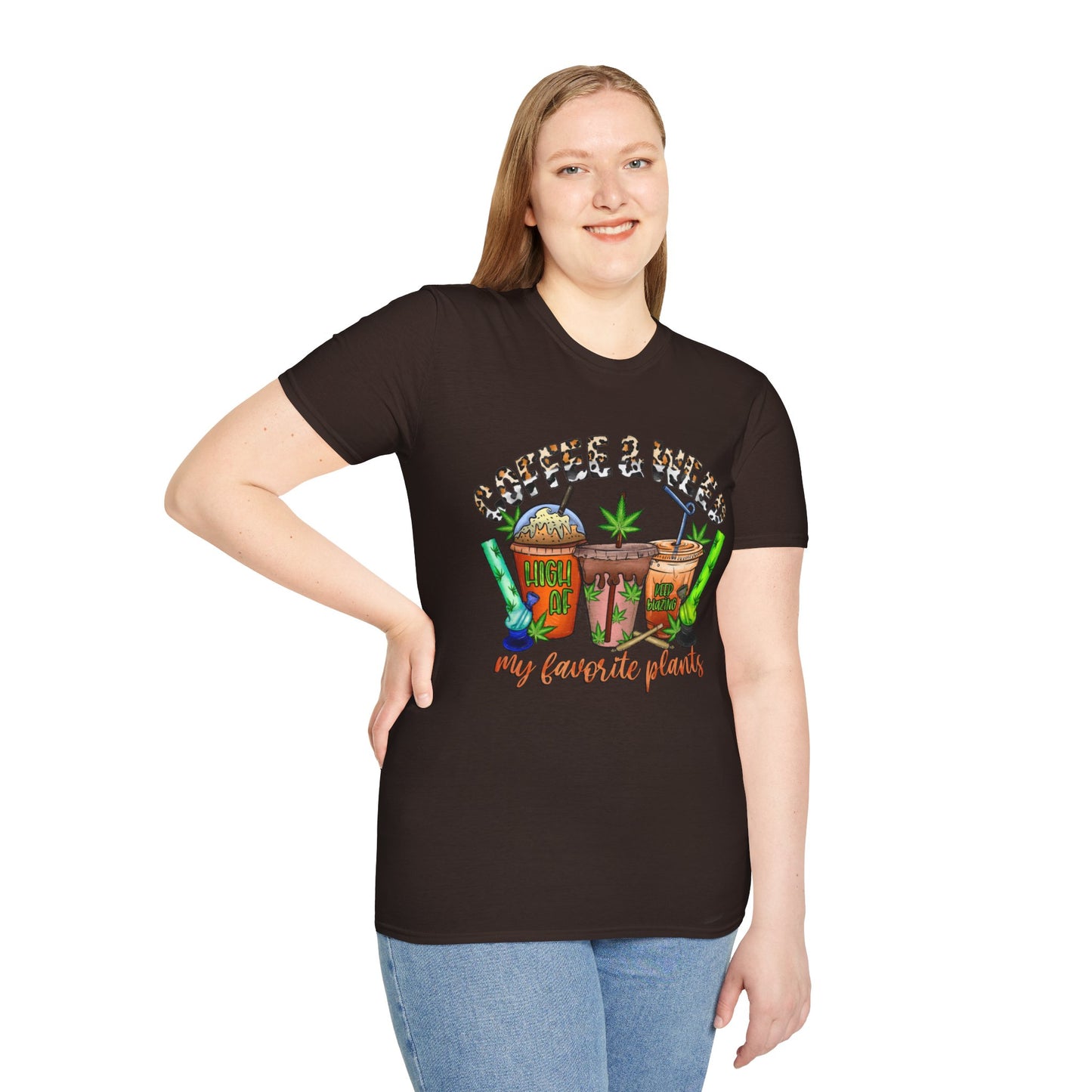 Coffee & Weed Unisex Softstyle T-Shirt