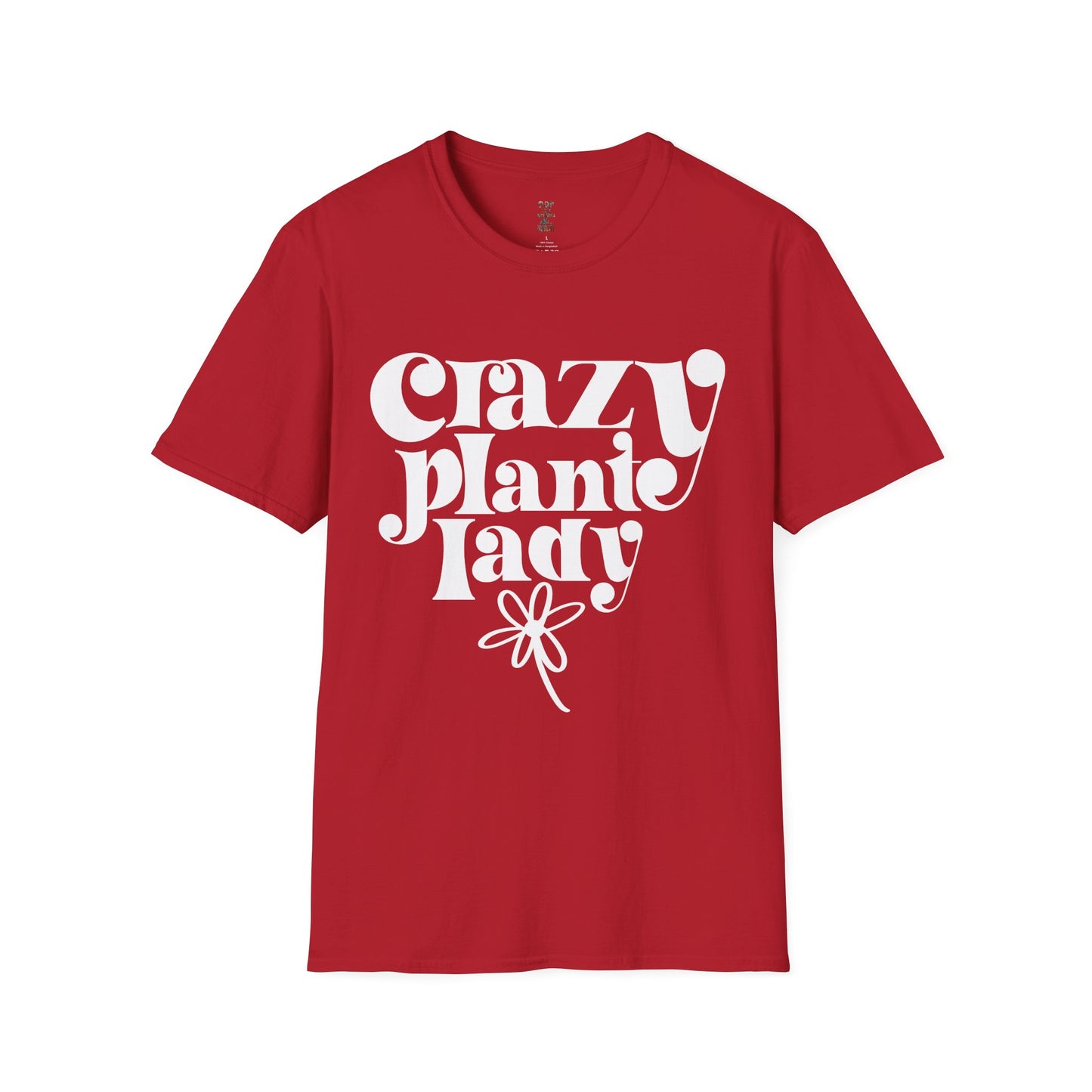 Crazy Plant Lady White Unisex Softstyle T-Shirt