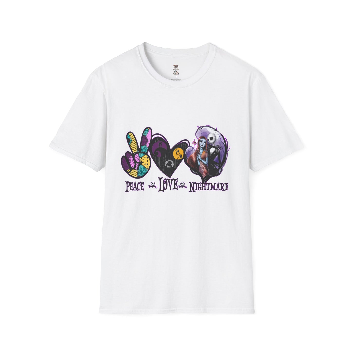 Peace, Love and Nightmare's Unisex Softstyle T-Shirt