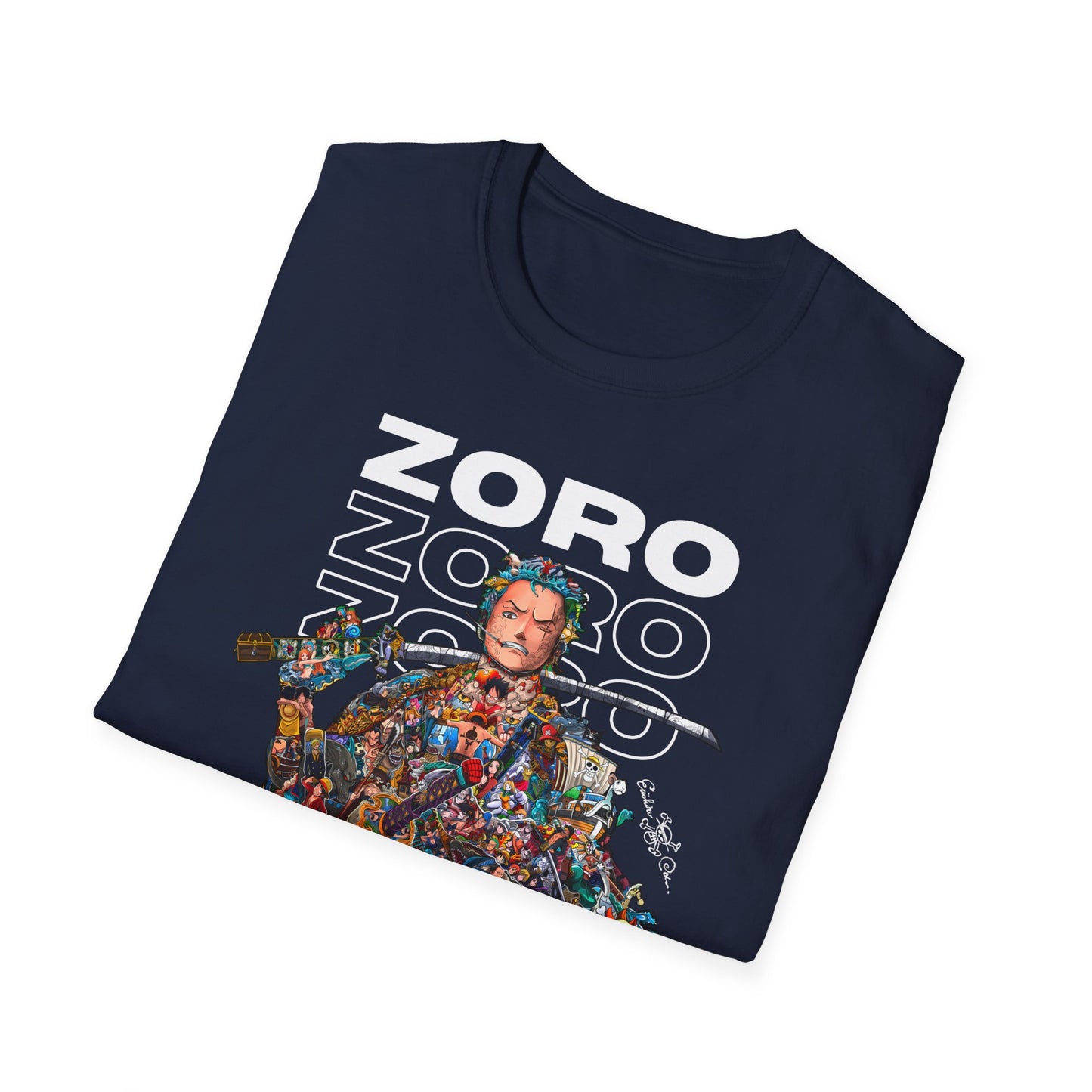 Zoro OnePiece Collage Softstyle T-Shirt