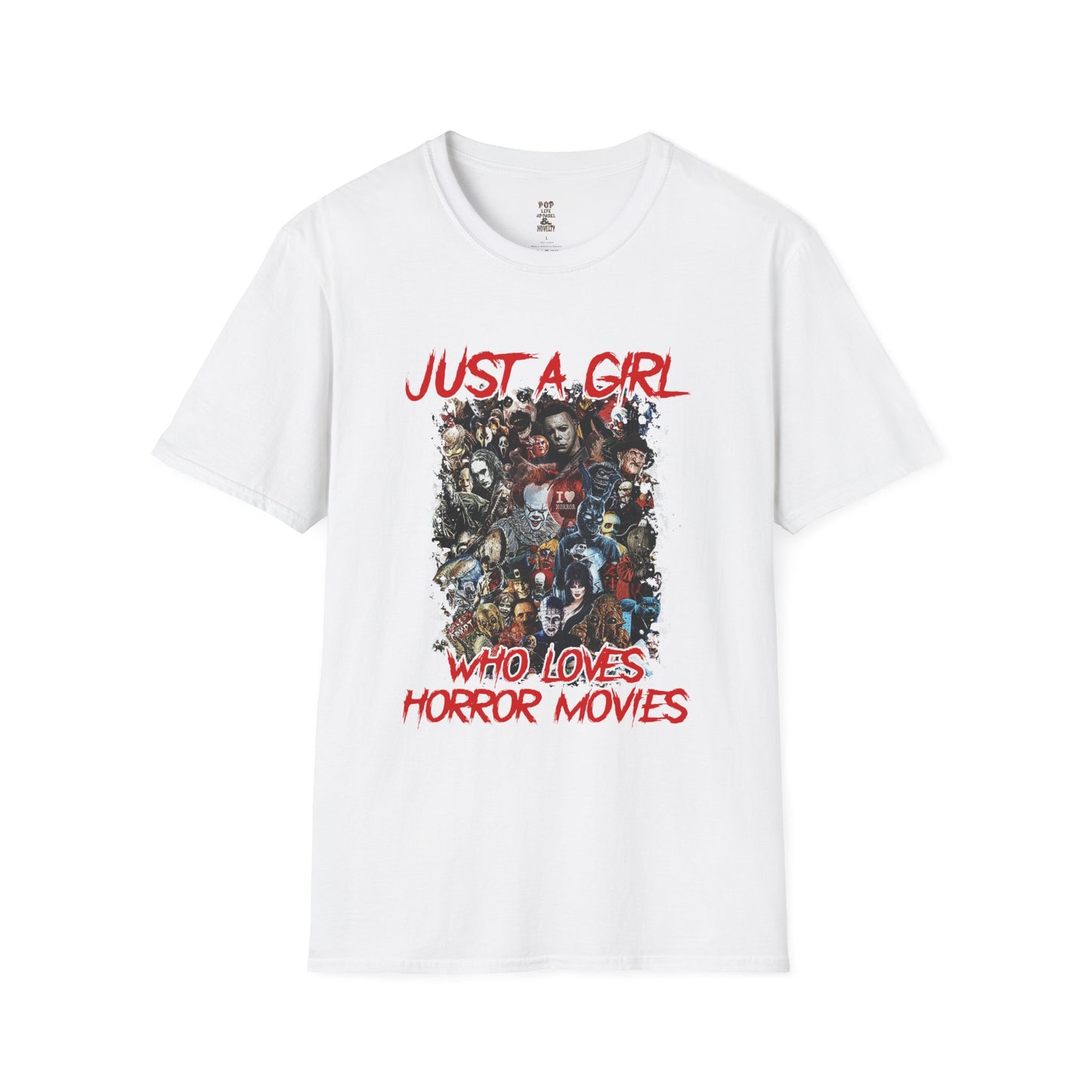 Copy of Just a Girl who likes Horror Movies Unisex Softstyle T-Shirt