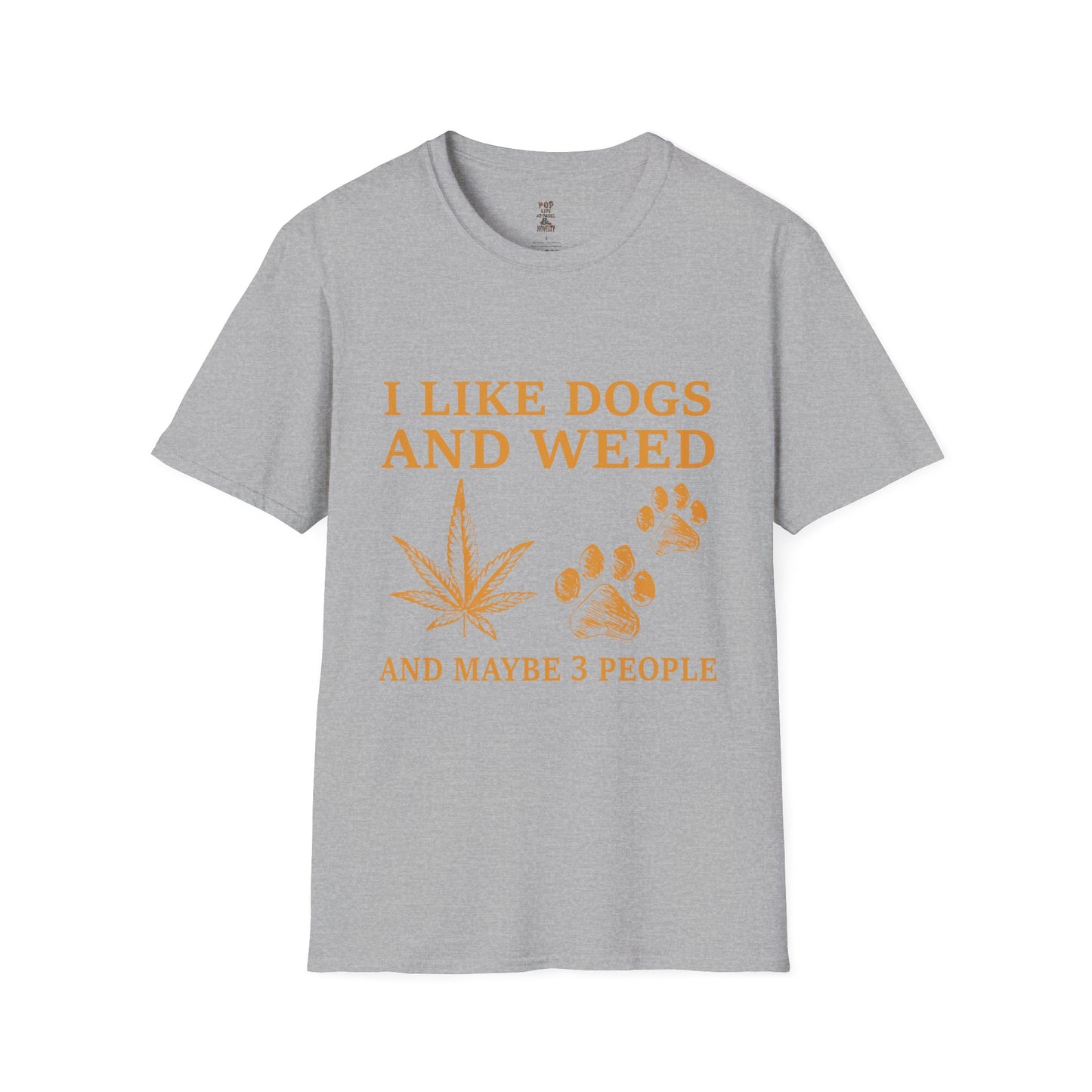 I Like Dogs and Weed Unisex Softstyle T-Shirt