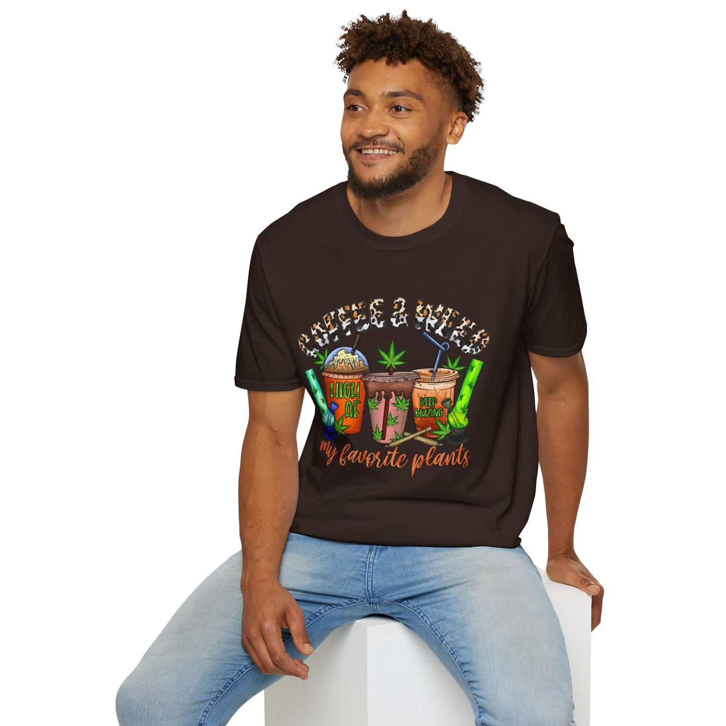 Coffee & Weed Unisex Softstyle T-Shirt