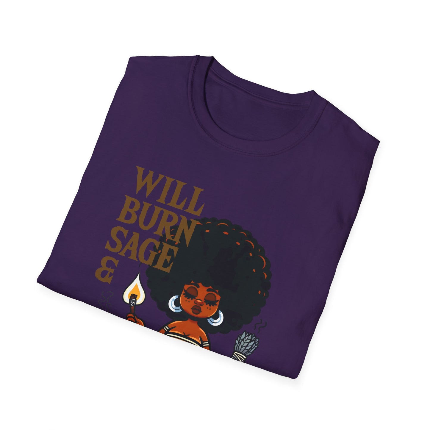 Will Burn Sage and Bridges Brown Softstyle T-Shirt