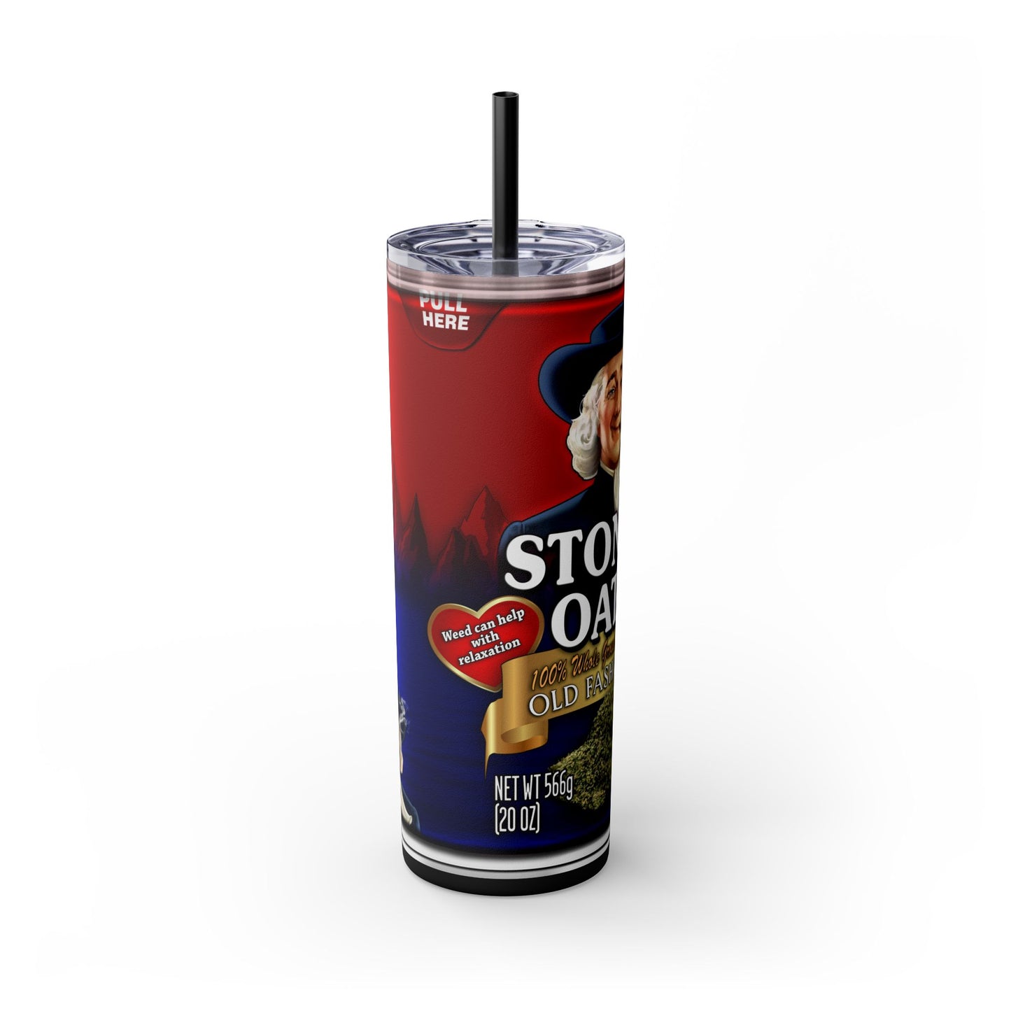 Stoner Oats Tumbler with Straw, 20oz