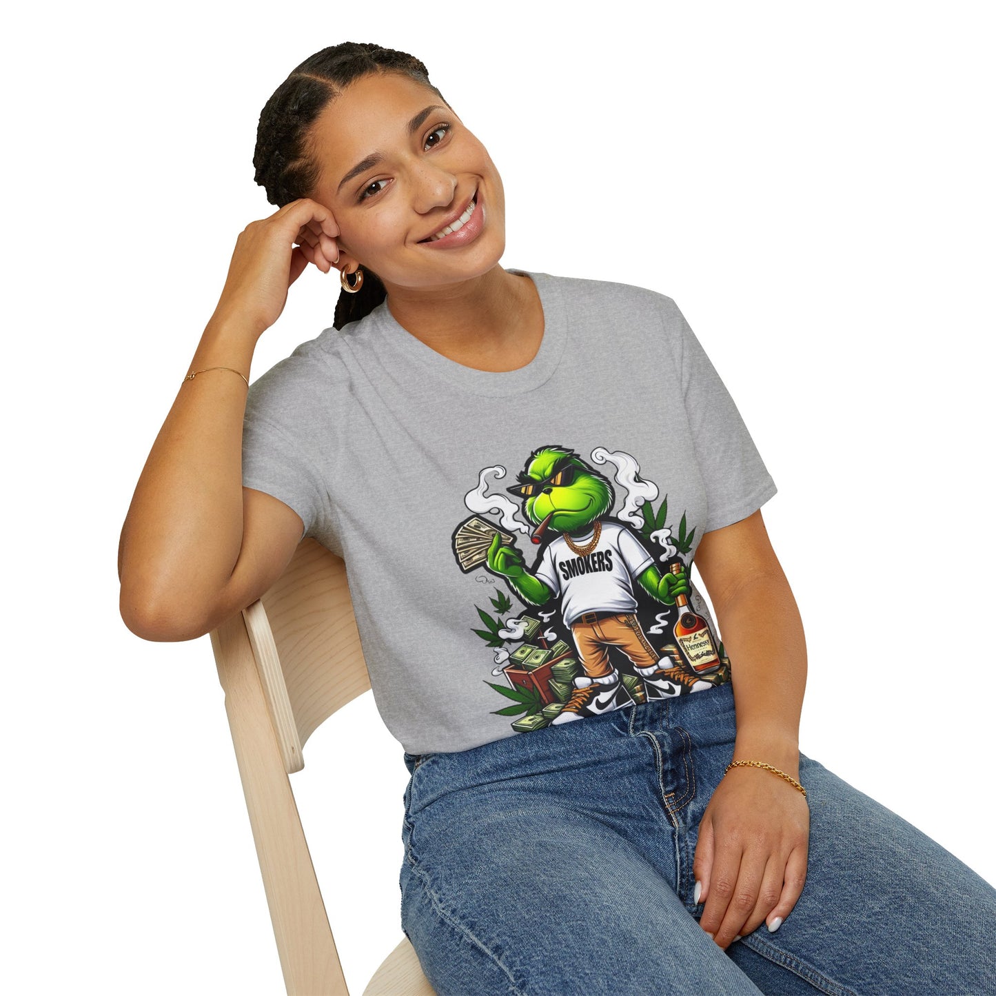 Smokers Grinch Softstyle T-Shirt