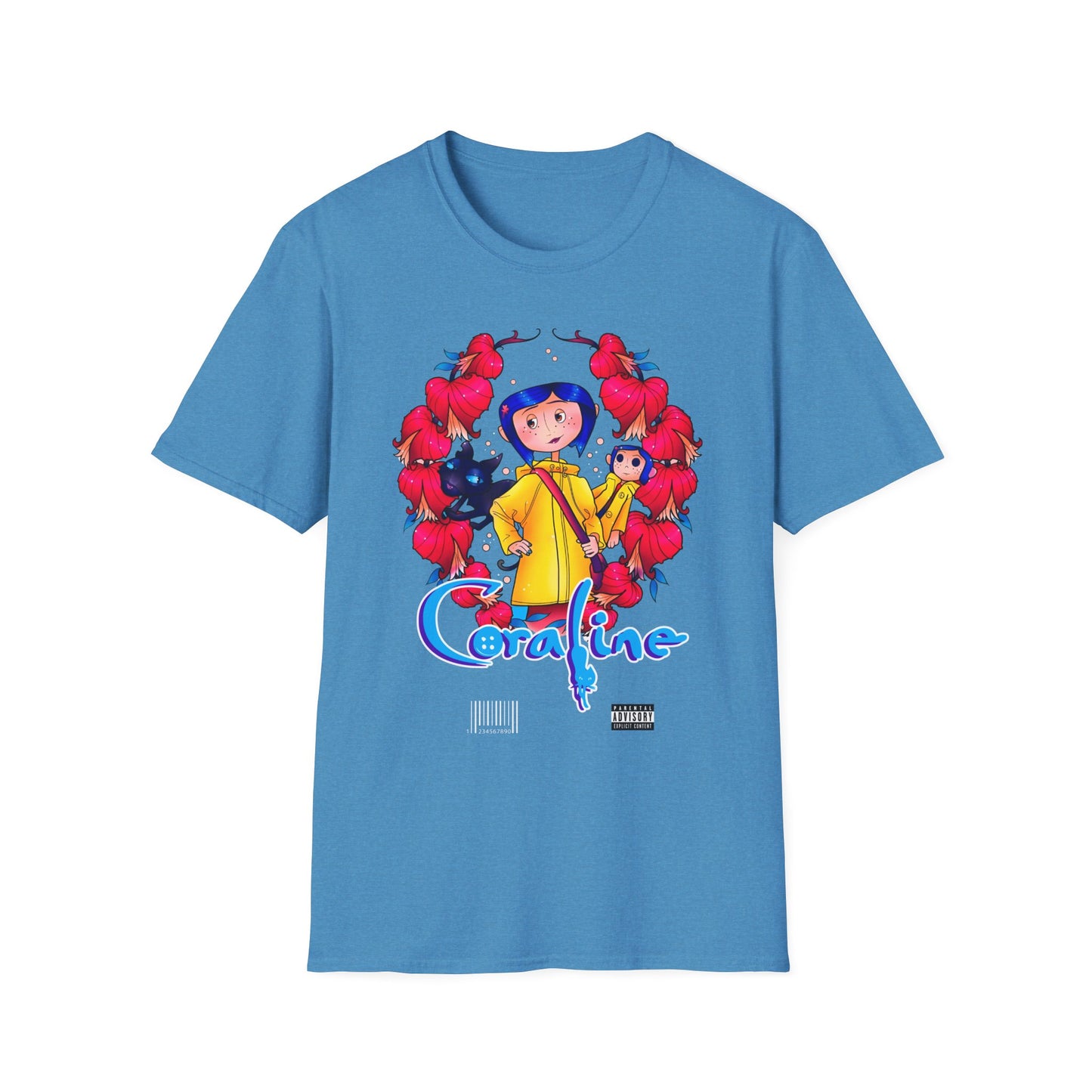 Coraline Yellow Rain Coat Unisex Softstyle T-Shirt