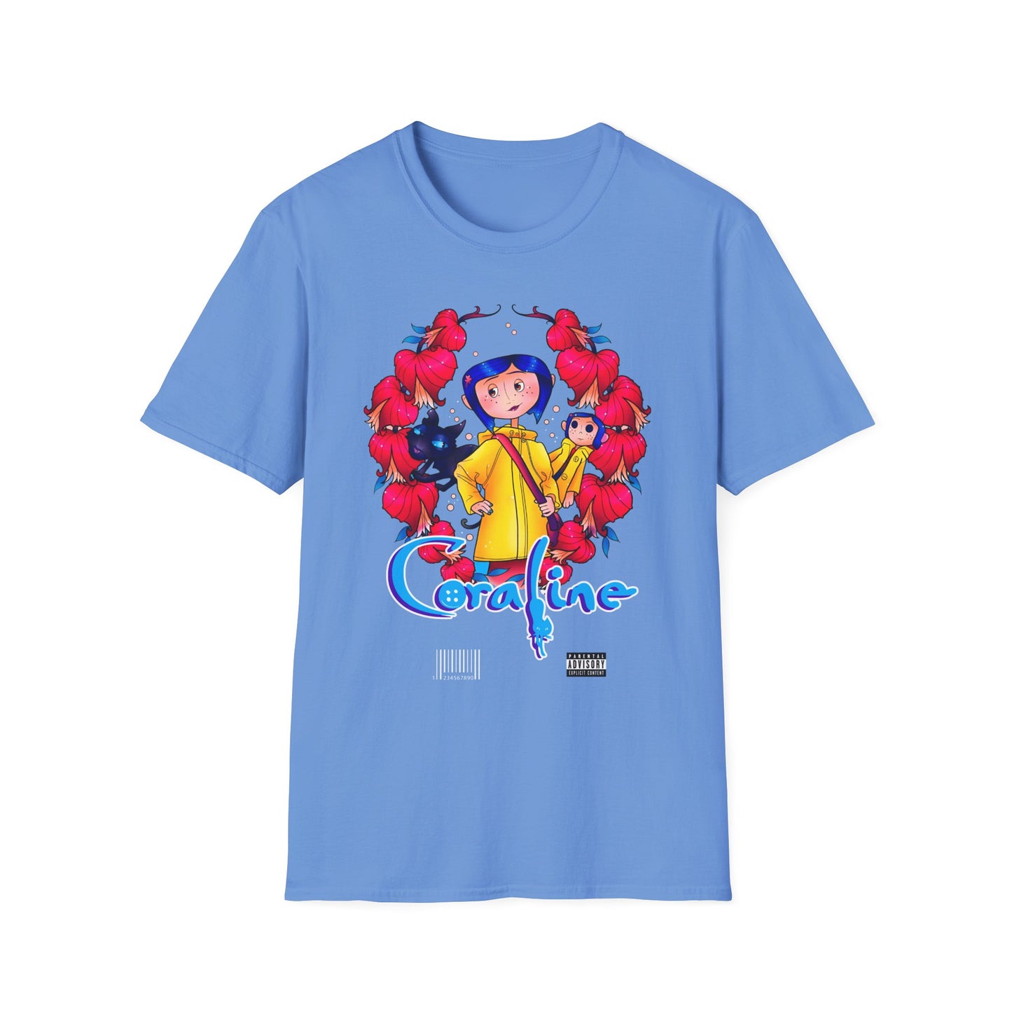 Coraline Yellow Rain Coat Unisex Softstyle T-Shirt