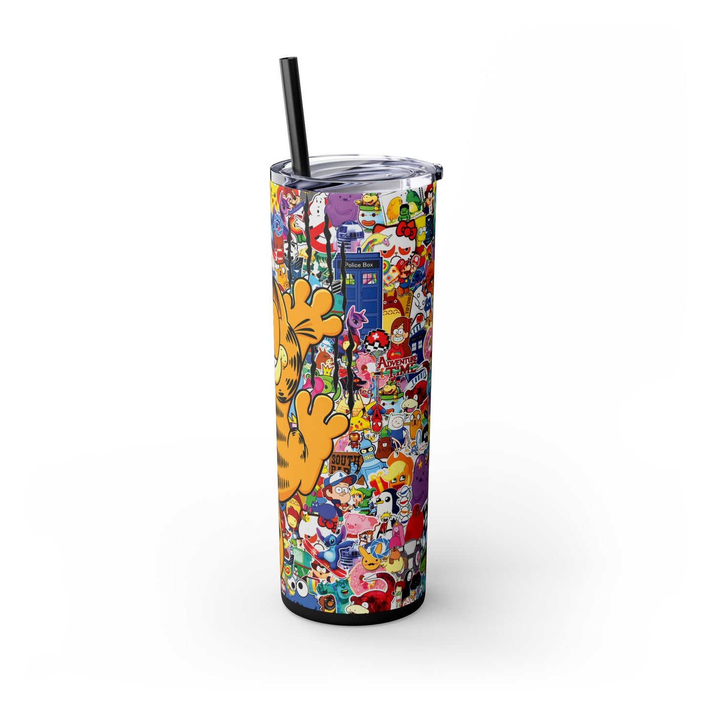 Cartoon Frenzy Tumbler with Straw, 20oz