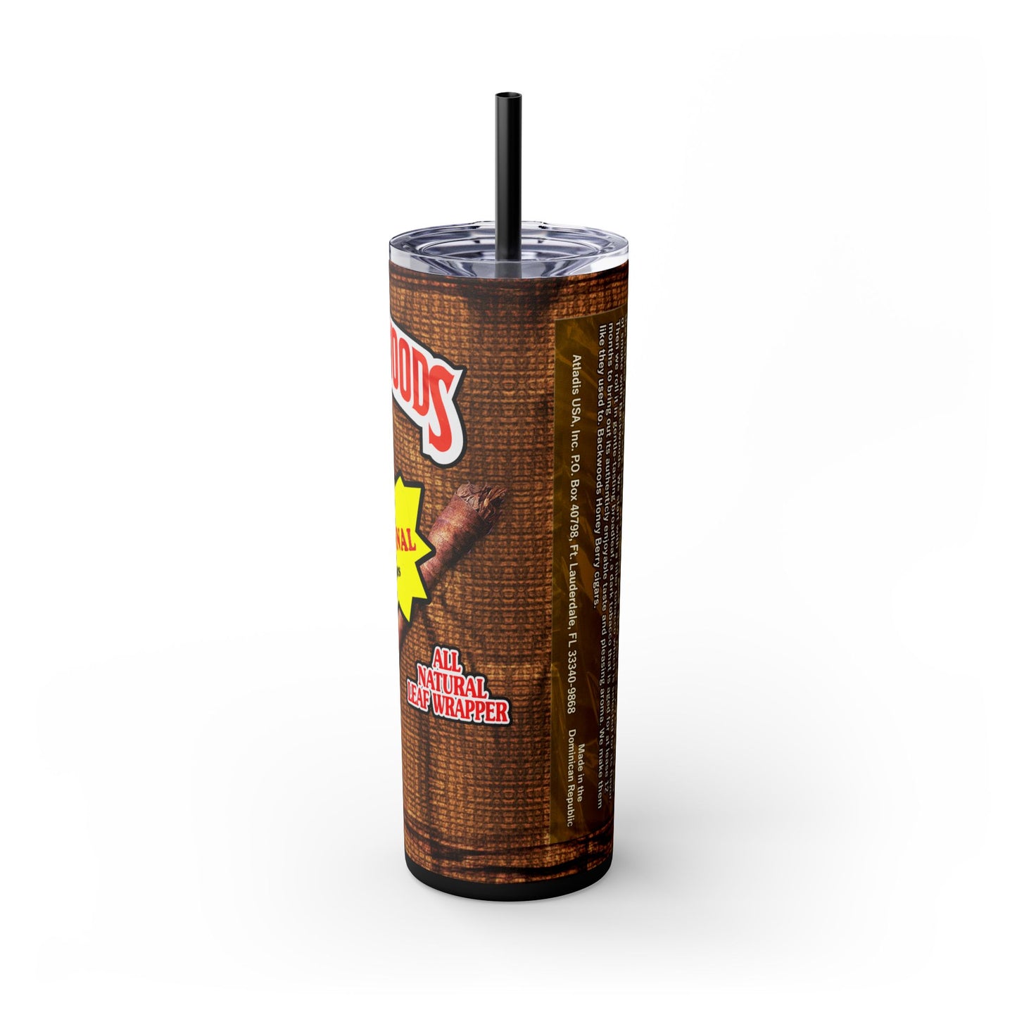 Brown Backwoods Tumbler with Straw, 20oz