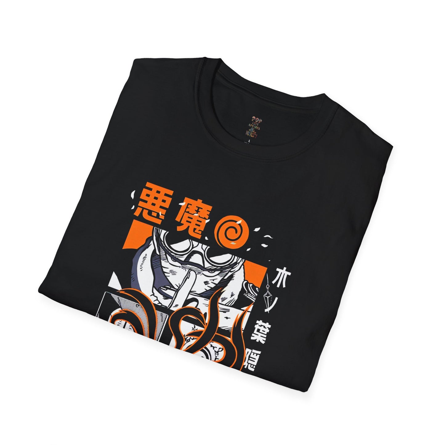 Black and White Naruto Unisex Softstyle T-Shirt