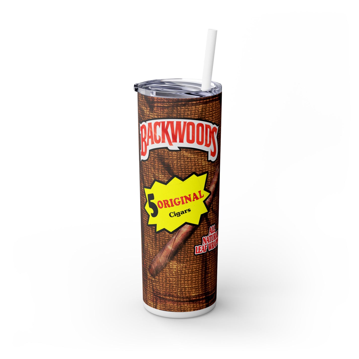 Brown Backwoods Tumbler with Straw, 20oz