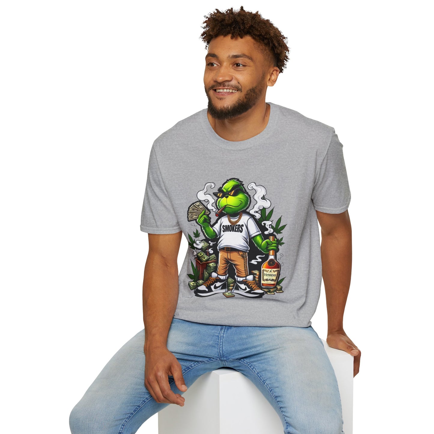 Smokers Grinch Softstyle T-Shirt