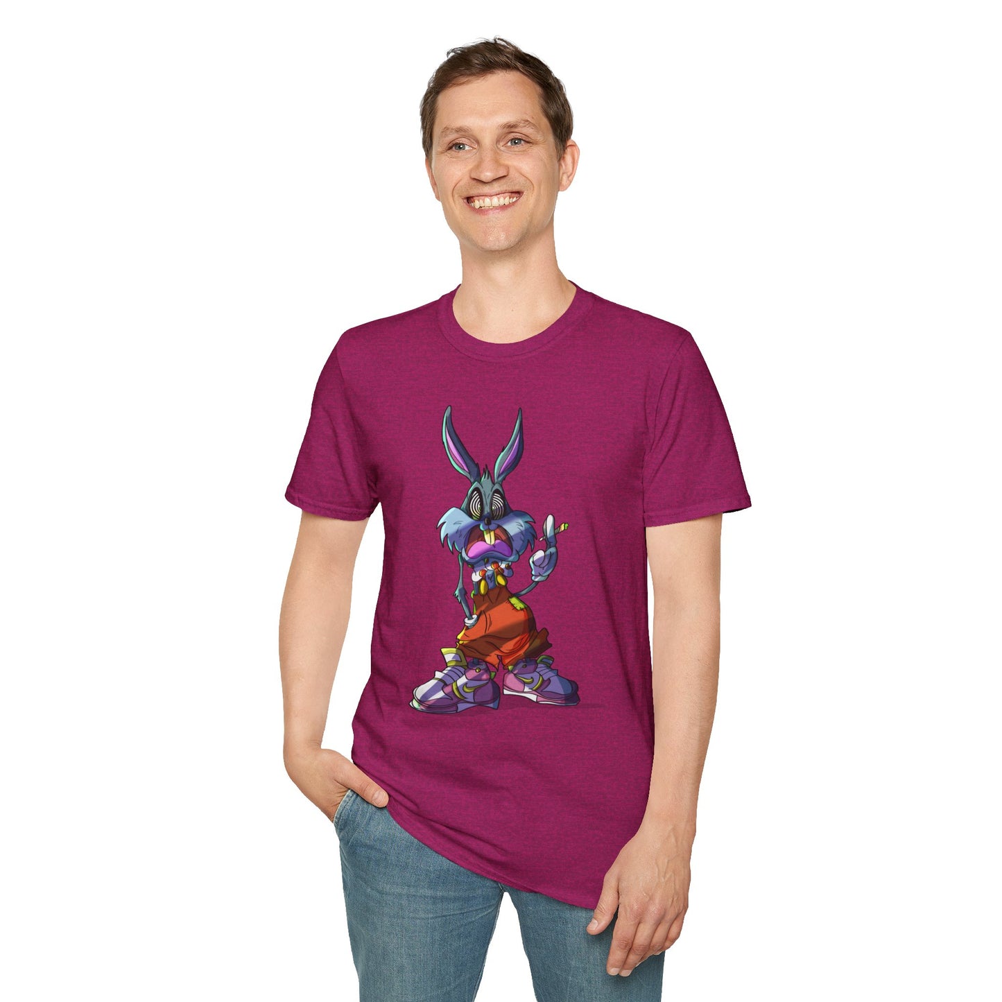 Crazy Bunny Unisex Softstyle T-Shirt