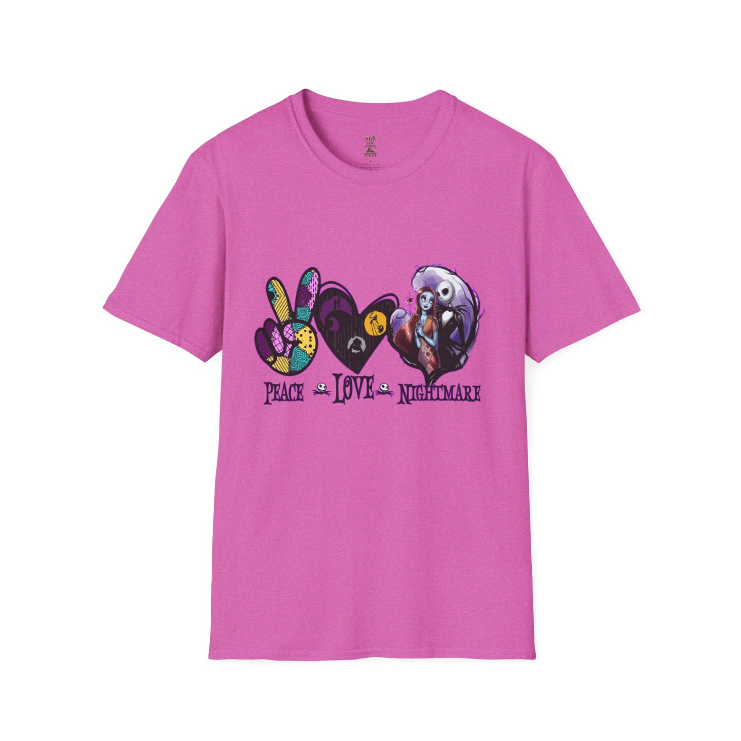 Peace, Love and Nightmare's Unisex Softstyle T-Shirt