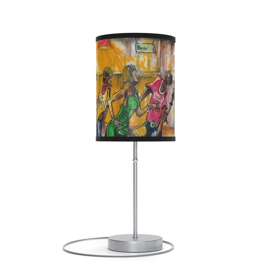 Vibrant Art Table Lamp, Colorful Night Stand Light, Unique Home Decor, Artistic Gift for Her, Modern Lamp with Artsy Design