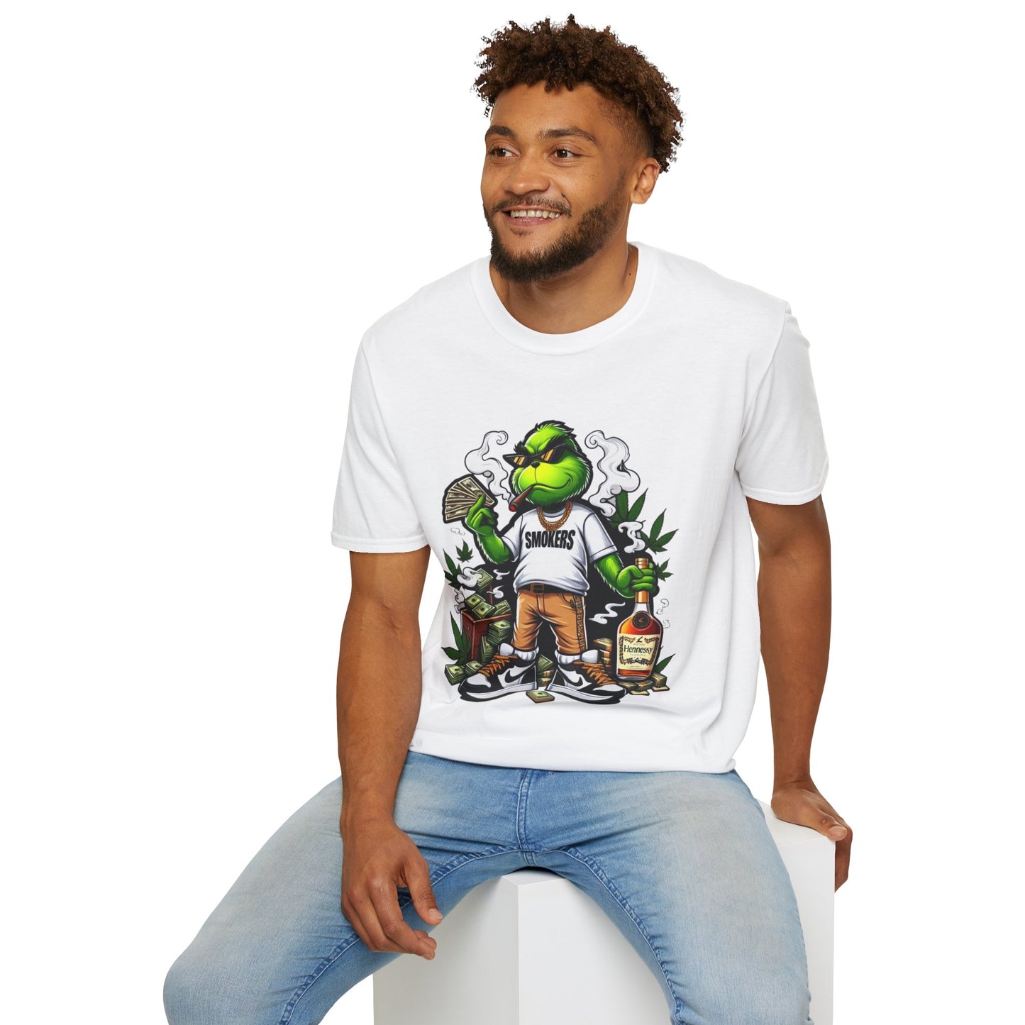 Smokers Grinch Softstyle T-Shirt