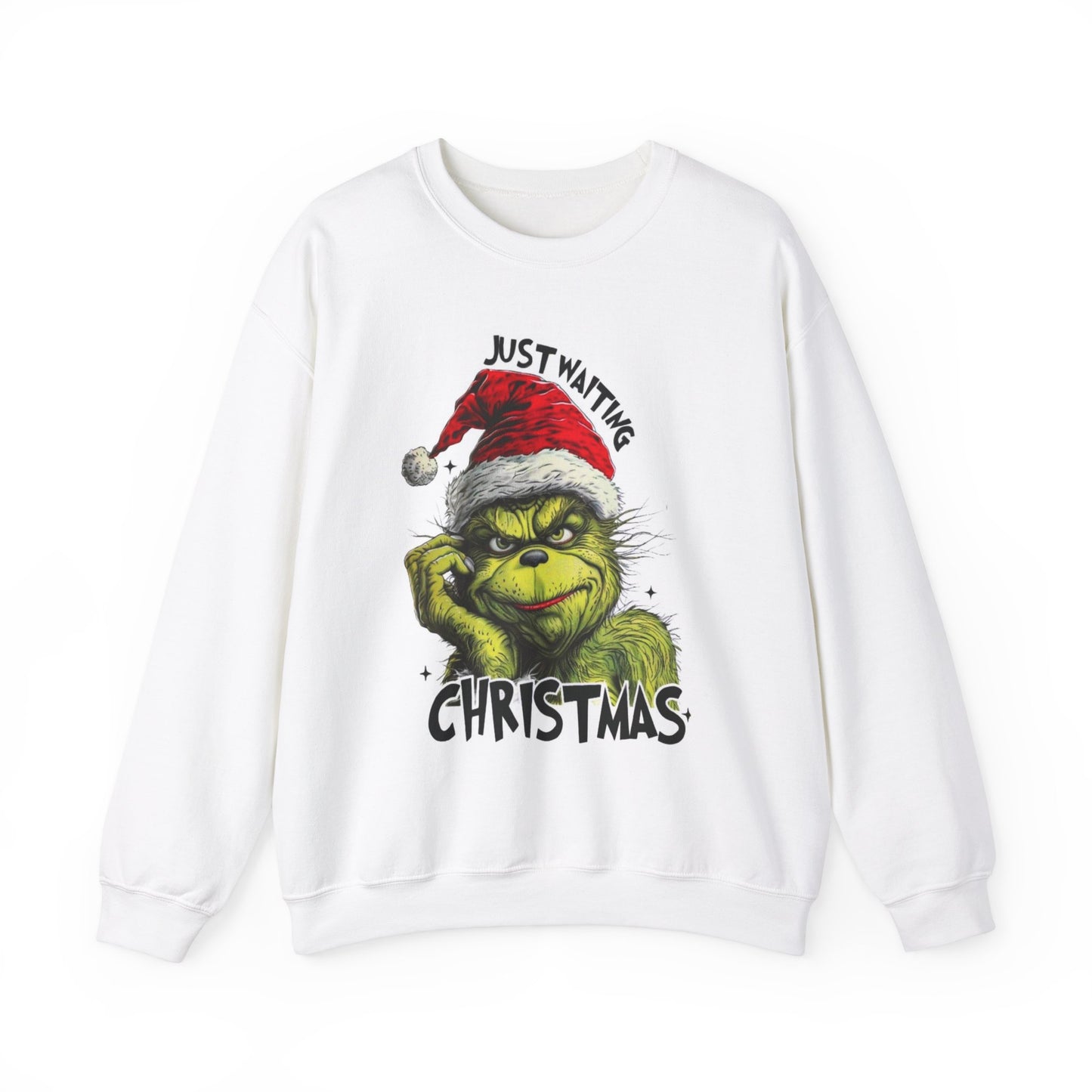 Grinch "Just Waiting on Christmas" Grinch Unisex Heavy Blend™ Crewneck Sweatshirt