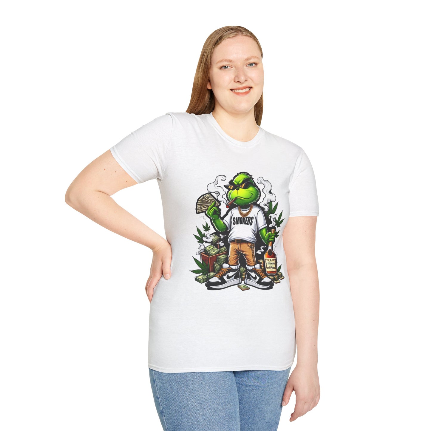 Smokers Grinch Softstyle T-Shirt