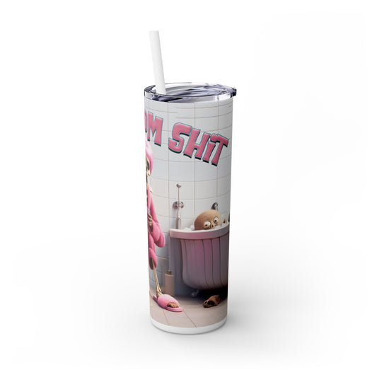 Tired Mom Ish' Tumbler with Straw, 20oz